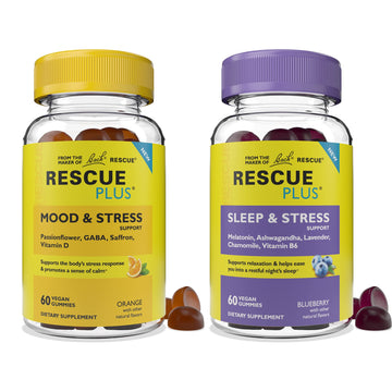 Bach RESCUE Plus Gummy Day & Night Bundle 2 x 60 Count RESCUE Au supplements