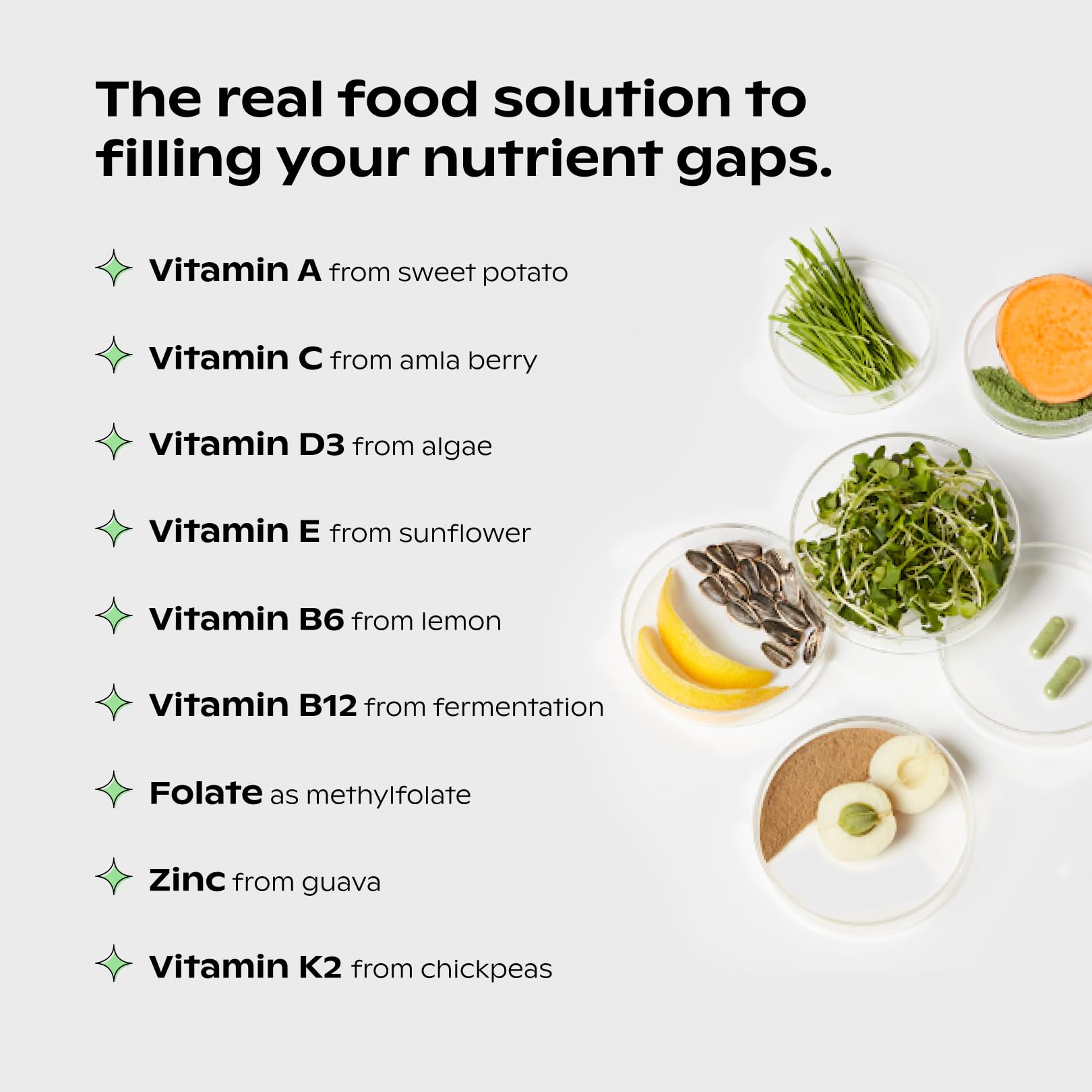 wholier Supergreens Multi, Daily Greens, Vegan Multivitamin for Women + Men, Whole Food Vitamins + Minerals, Prebiotics for Gut Health, Adaptogens (60 Vegan Capsules) Glass Bottle wholier Au supplements