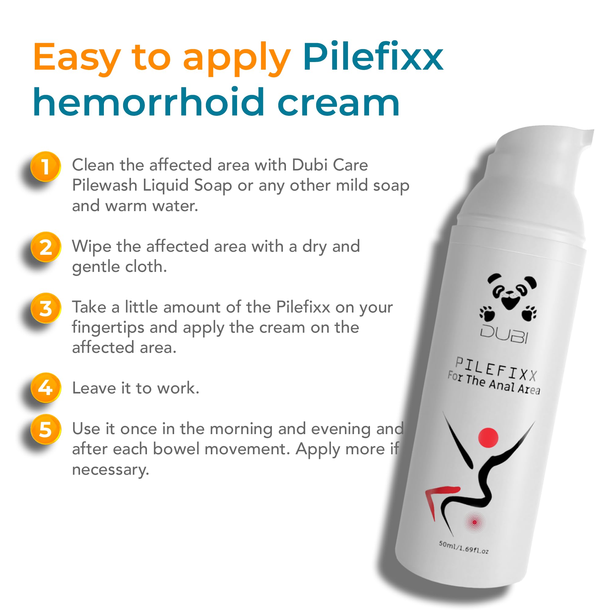 DUBI Pilefixx Hemorrhoid Treatment - Hemorrhoid Cream - Hemorrhoid & Fissure Ointment for Burning, Itching, Swelling - Hemorrhoid Symptom Treatment with Aloe - 50 Gram DUBI Au supplements