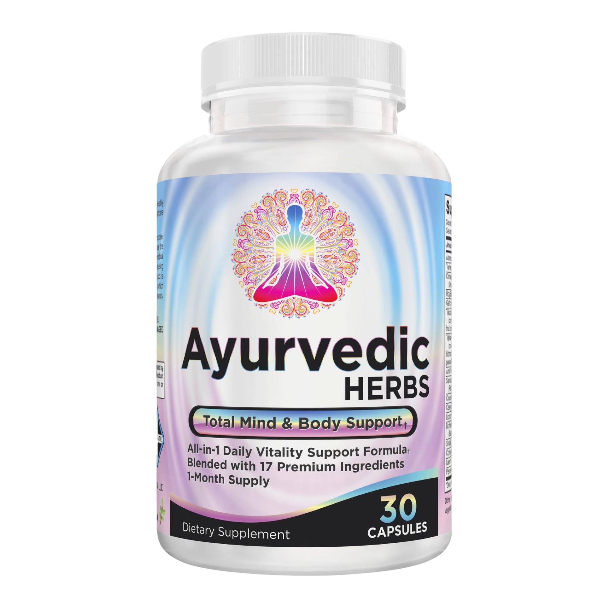 Ayurvedic Herbs 17-in-1 Supplement | Mind & Body Balance | Ayurveda Health Support Blend | Ayurvedic Supplements | 1-Month Supply | 30 Capsules Elevate Recovery Supplements Au supplements