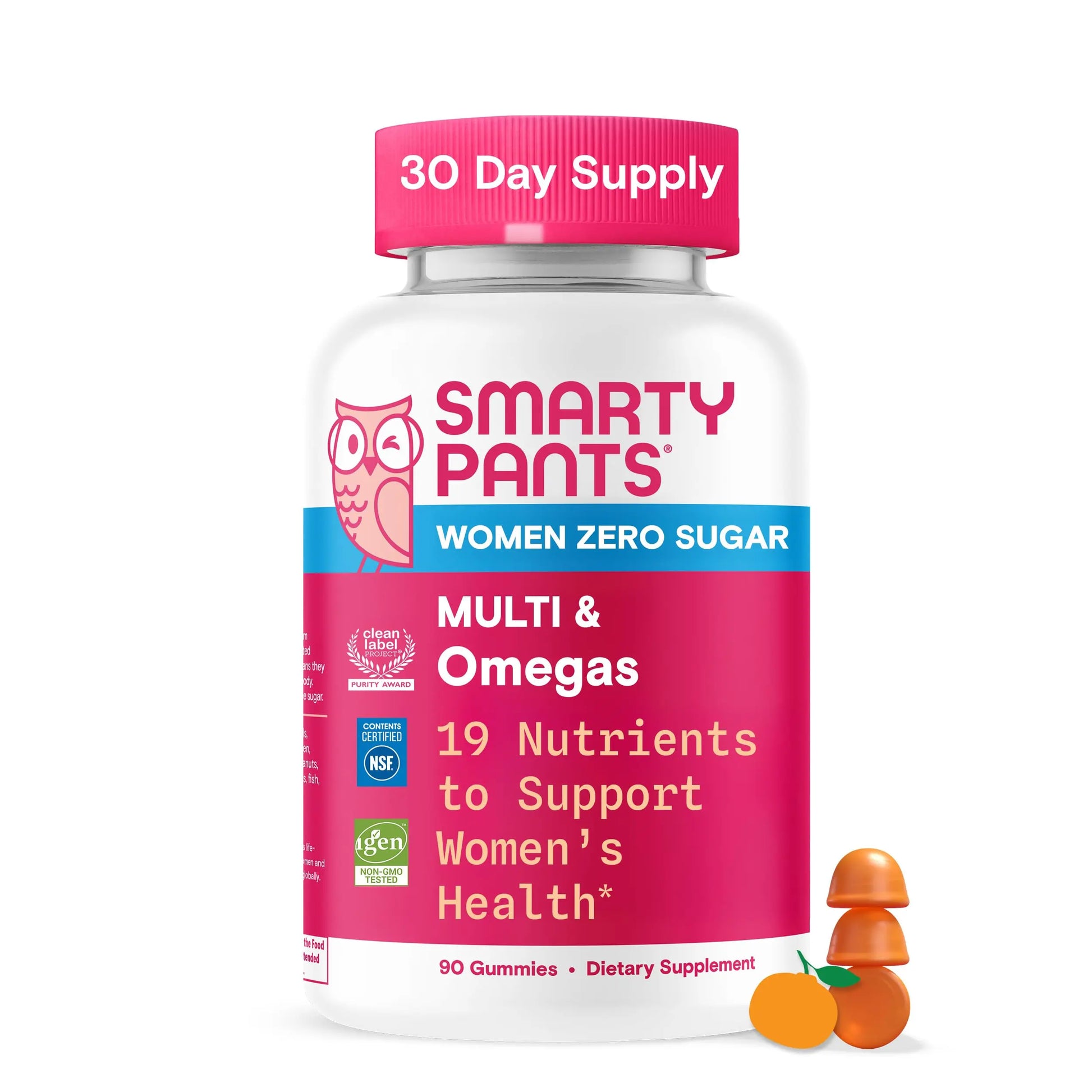 SmartyPants Zero Sugar Women’s Multivitamin Gummies: Biotin, Methylfolate, Omega 3 (ALA), Vitamin D3, C, Vitamin B12, B6, A, K, Zinc, Inositol SmartyPants Au supplements