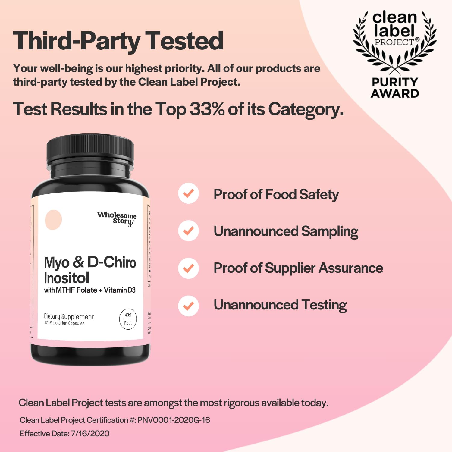 Myo-Inositol & D-Chiro Inositol Capsules with MTHF, Folate, Vitamin D| Support for Ovarian Function, Hormone Balance, & Homocysteine Levels | Fertility Supplements for Women | 40:1 Ratio Wholesome Story Au supplements