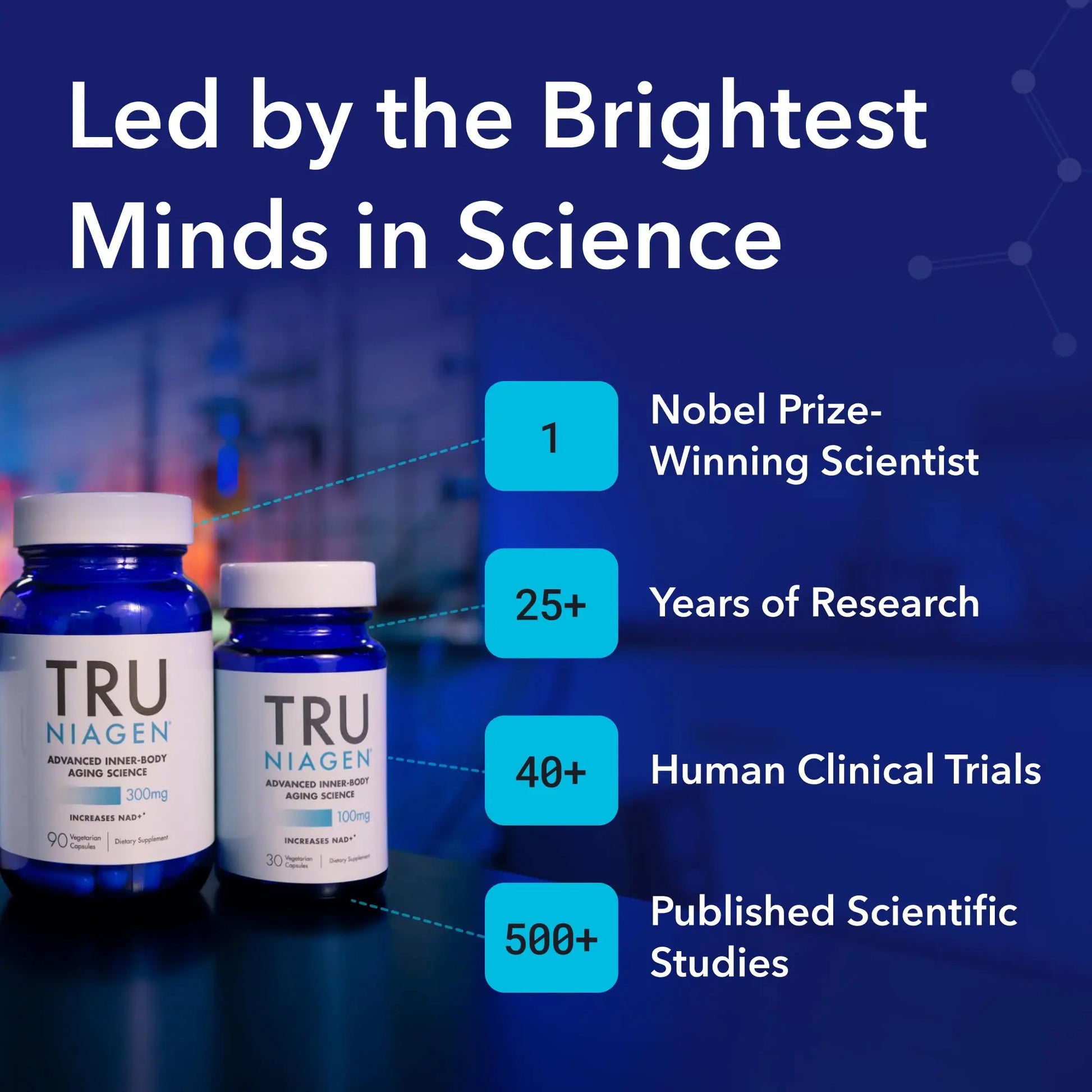 TRU NIAGEN Patented NAD Supplement for Brain Function, Anti Aging & Cell Regeneration, 300mg Niagen, 30 Servings | Supports Cellular Energy, Muscle | Nicotinamide Riboside (NR) Take 1 Daily | 2 Bottle TRU NIAGEN Au supplements