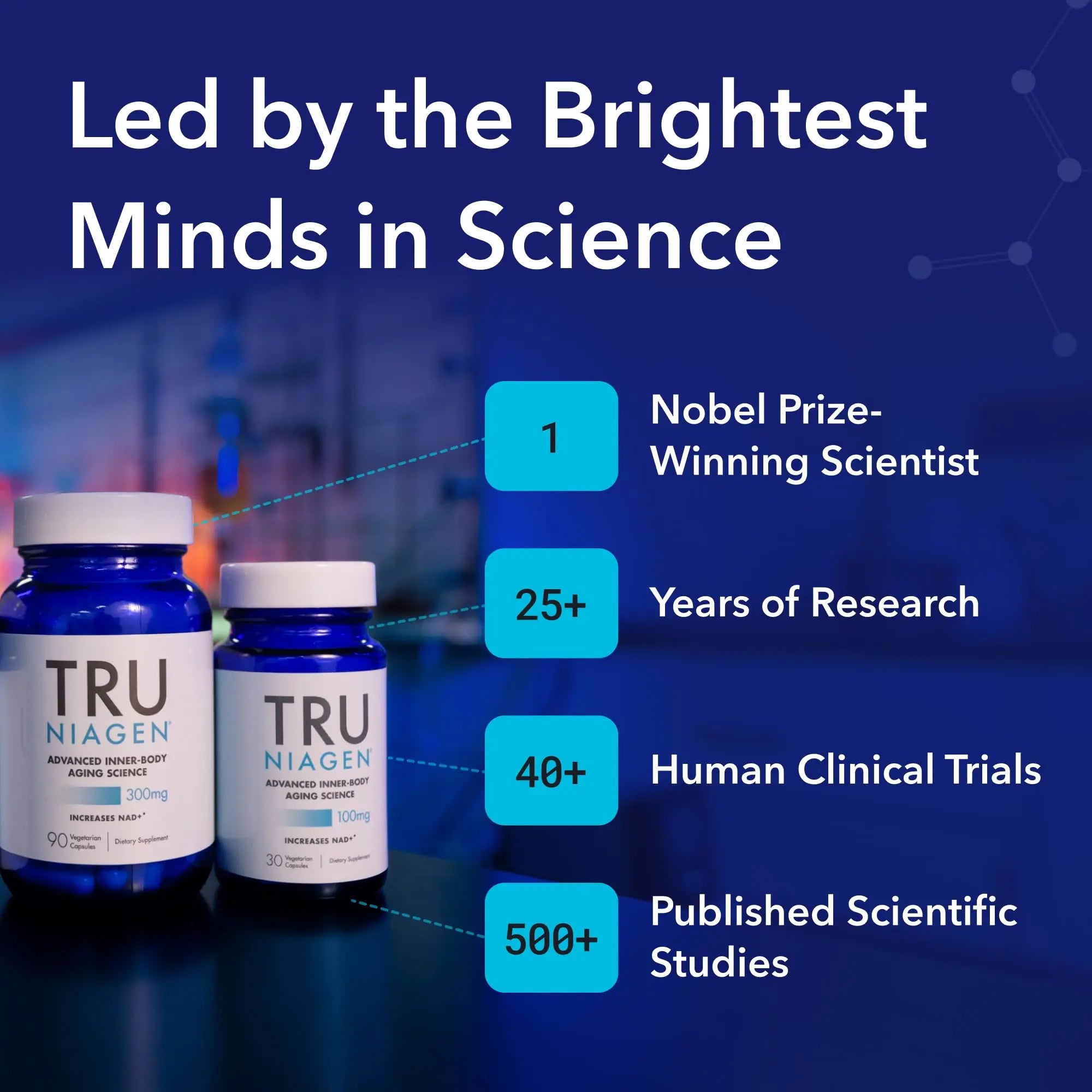 TRU NIAGEN Patented NAD Supplement for Brain Function, Anti Aging & Cell Regeneration, 300mg Niagen, 30 Servings | Supports Cellular Energy, Muscle | Nicotinamide Riboside (NR) Take 1 Daily | 2 Bottle TRU NIAGEN Au supplements