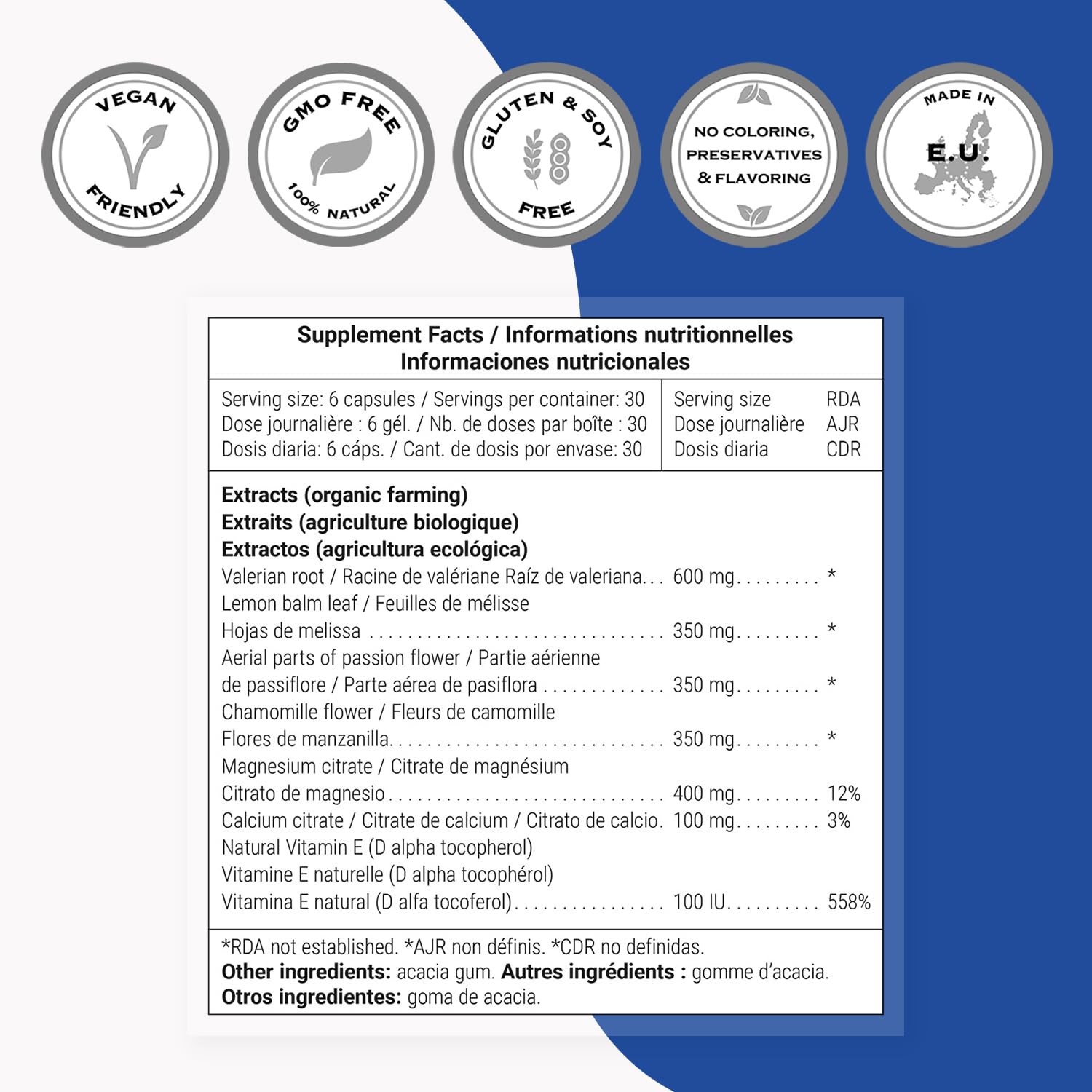 Supersmart - Muscle Relaxing Formula (Advanced Complex) - with Magnesium, Calcium, Vitamin E, Plants Extracts | Non-GMO & Gluten Free - 180 Vegetarian Capsules Supersmart Au supplements