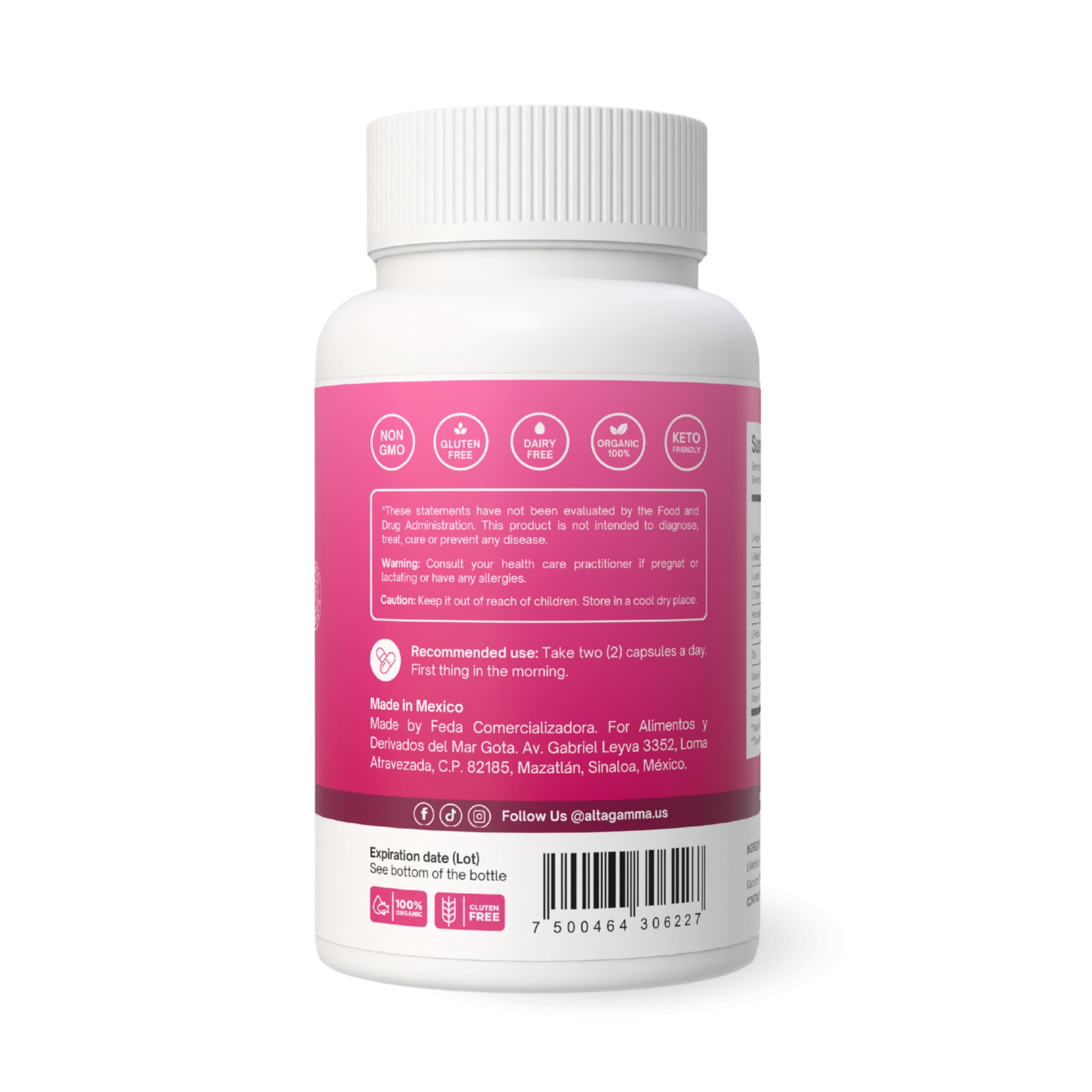 ALTAGAMMA Hair Growth Supplements - Nourishes Thinning, Strengthen Nails & Skin & Combat Hair Loss - Hair Growth Vitamins for Women & Men with Marine Collagen Peptides, 60 Capsules | 30 Day Supply ALTAGAMMA Au supplements