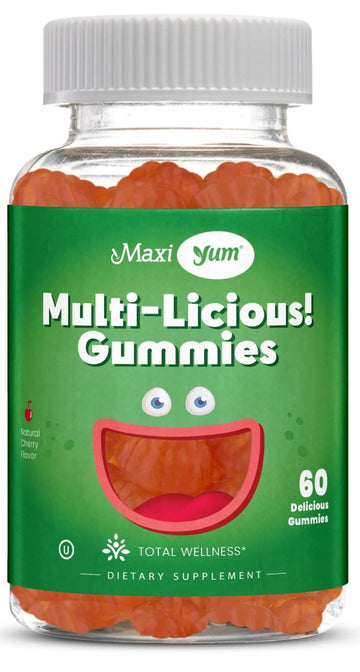 Maxi Health Multivitamin Gummies Vitamins for Adults & Kids - Cherry Flavored Gummy Multivitamins - 60 Vitamin Gummies for Women and Men Maxi Health Au supplements