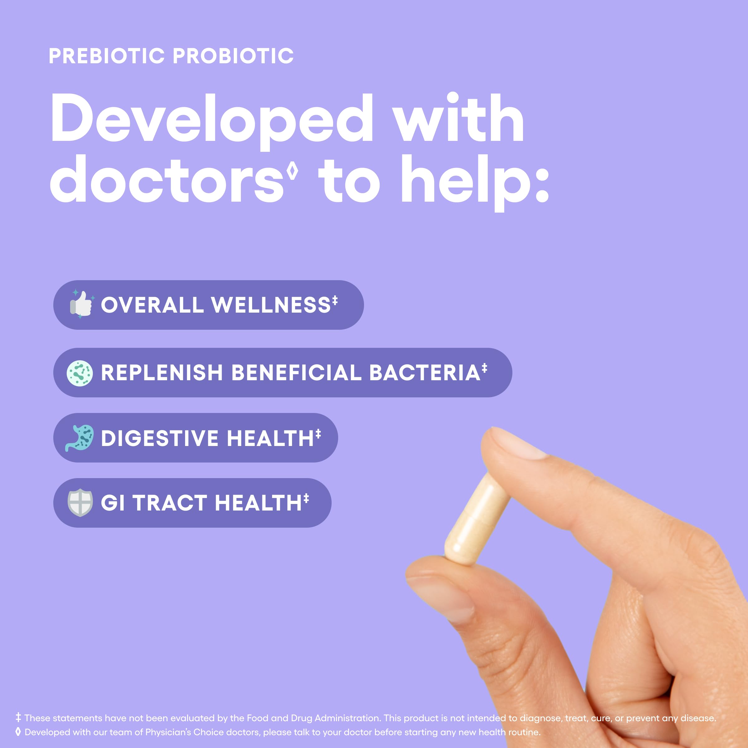 Physician's CHOICE Prebiotic-Probiotic - Multi-Strain Probiotics & Synergistic Prebiotics -Designed for Digestive Health, Supporting Gut Microbiome - Powerful PrePro for Gut Health - for Women & Men Physician's CHOICE Au supplements