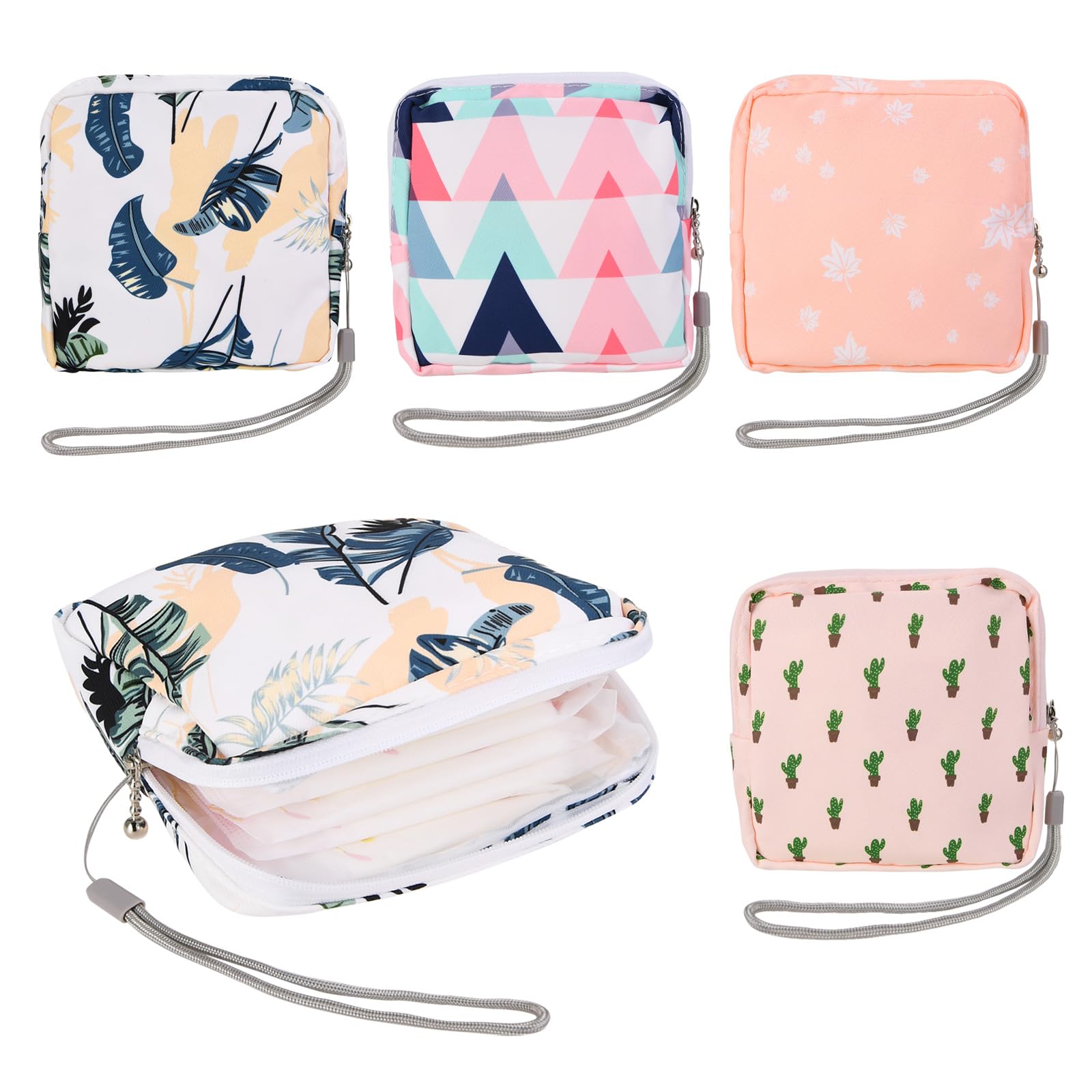 4Pcs Sanitary Napkin Storage Bag, Small Menstrual Period Bag Period Pouch Waterproof Abeillo Au supplements