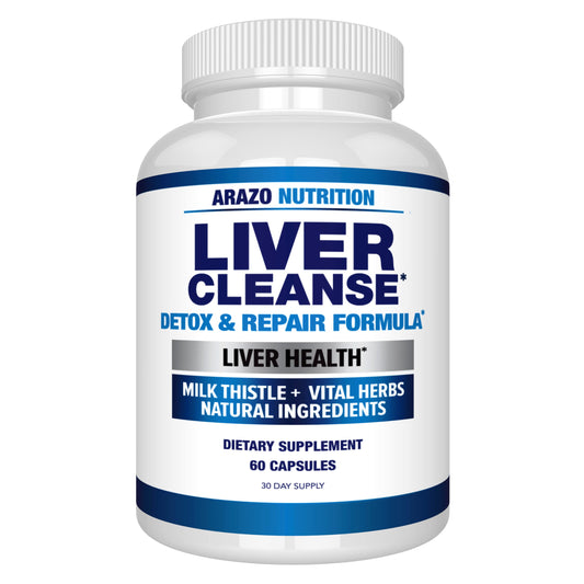 Arazo Nutrition Liver Cleanse Detox & Repair Formula – Milk Thistle Herbal Support Supplement: Silymarin, Beet Arazo NutritionUS supplements