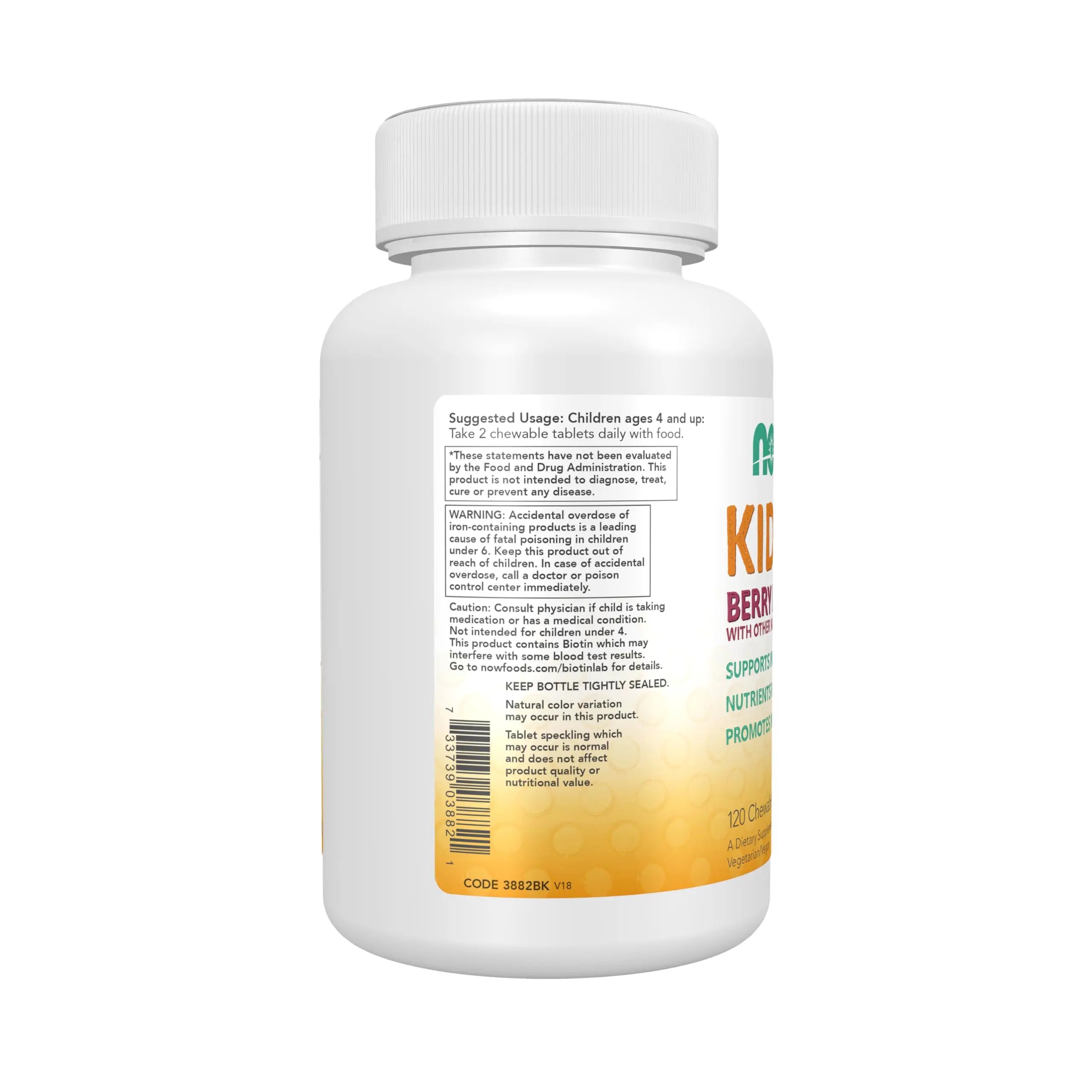 NOW Kids Supplements, Kid Vits Multivitamin, Berry Lemonade Flavor, 120 Chewable Tablets NOW Foods Au supplements