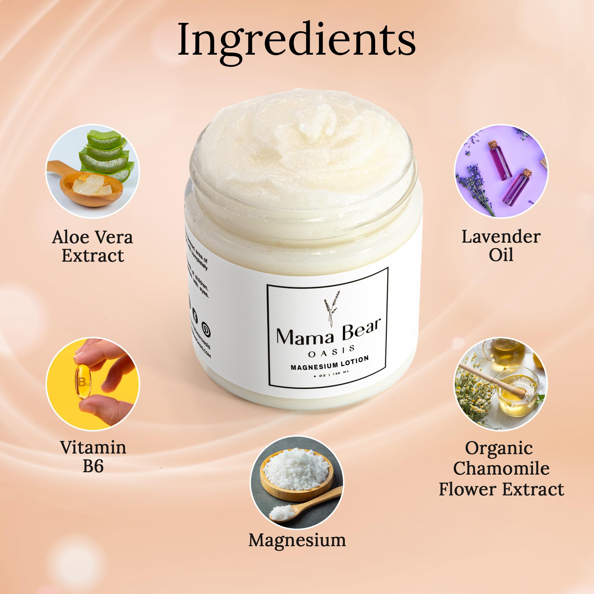 Mama Bear Oasis Lotion - Magnesium Cream - Lavender Magnesium Lotion for Foot, Hands, Legs, Toes Includes Arnica, Vitamin B6, Aloe Vera, MSM (Pack of 2) Mama Bear Oasis Au supplements