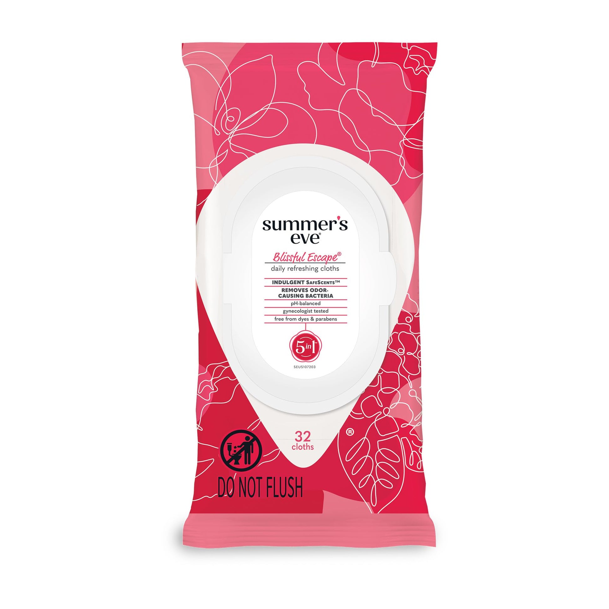 Summer's Eve Blissful Escape Daily Refreshing Feminine Wipes, Removes Odor, pH balanced, 32 Count Summer's Eve Au supplements