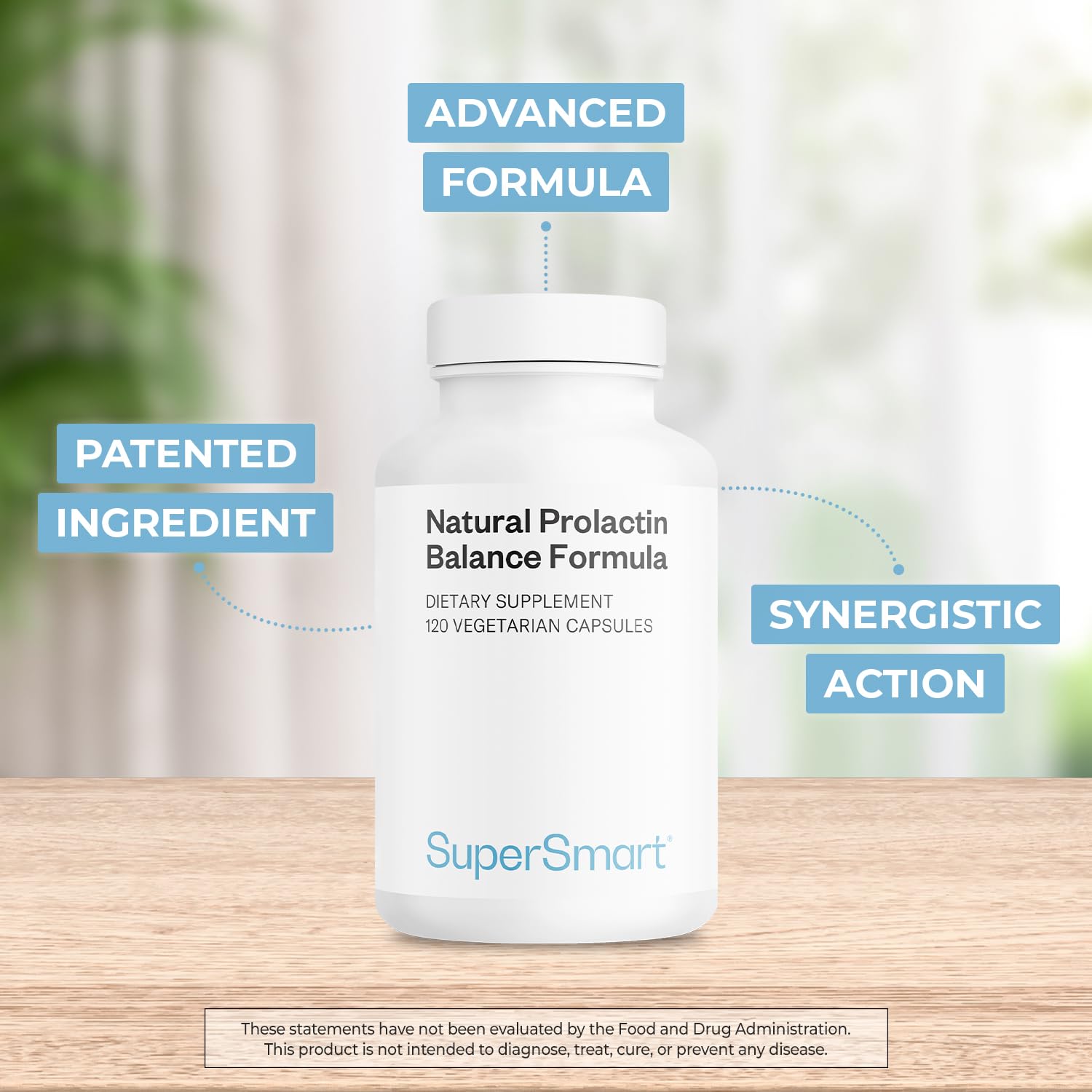 Supersmart - Natural Prolactin Balance Formula - with p5p Vitamin B6, Maca Root, Ashwagandha | Gluten Free - 120 Vegetarian Capsules Supersmart Au supplements