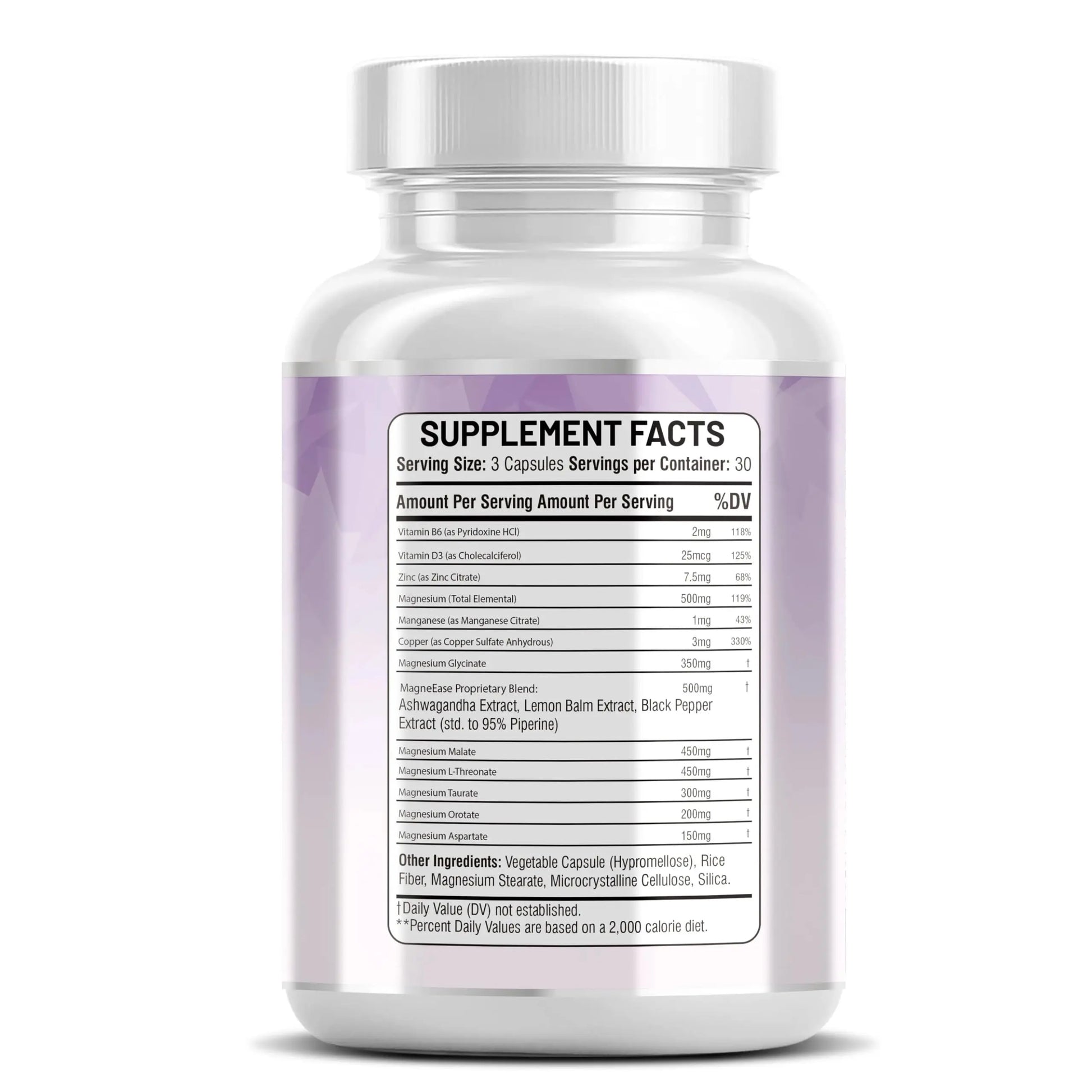 Kun Shafi Magnesium Complex with Magnesium Glycinate Malate, L-Threonate, Taurate, Orotate, Zinc,Aspartate, Copper Manganese & Vitamin D3 B6 Complex - 1Pack Kun Shafi Au supplements