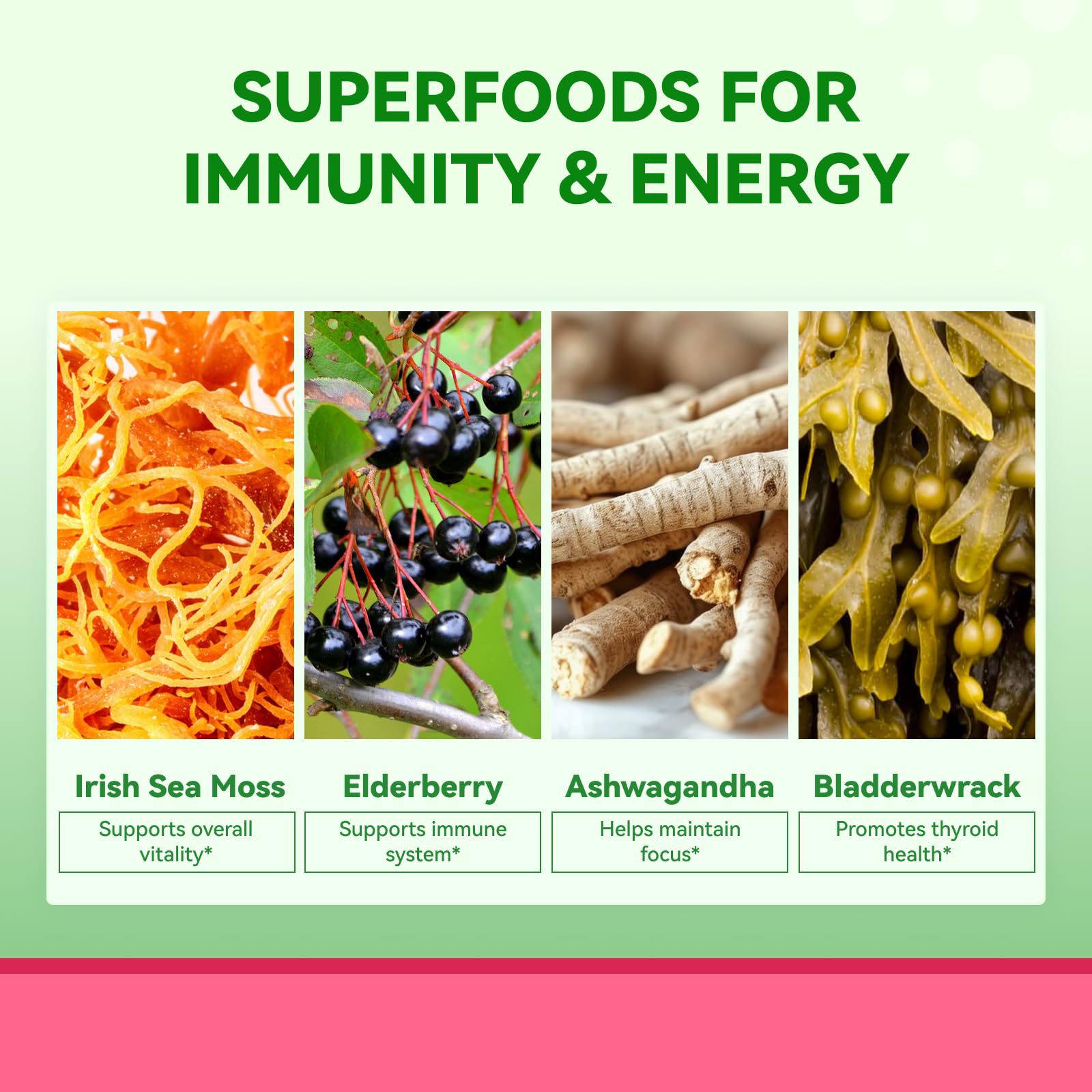 Inner Brightness Sea Moss 4000mg Gummies with Ashwagandha, Elderberry, Apple Cider Vinegar, Bladderwrack, Burdock Root – Immune Support – Mixed Berry Flavor – 60 Count Inner Brightness Au supplements