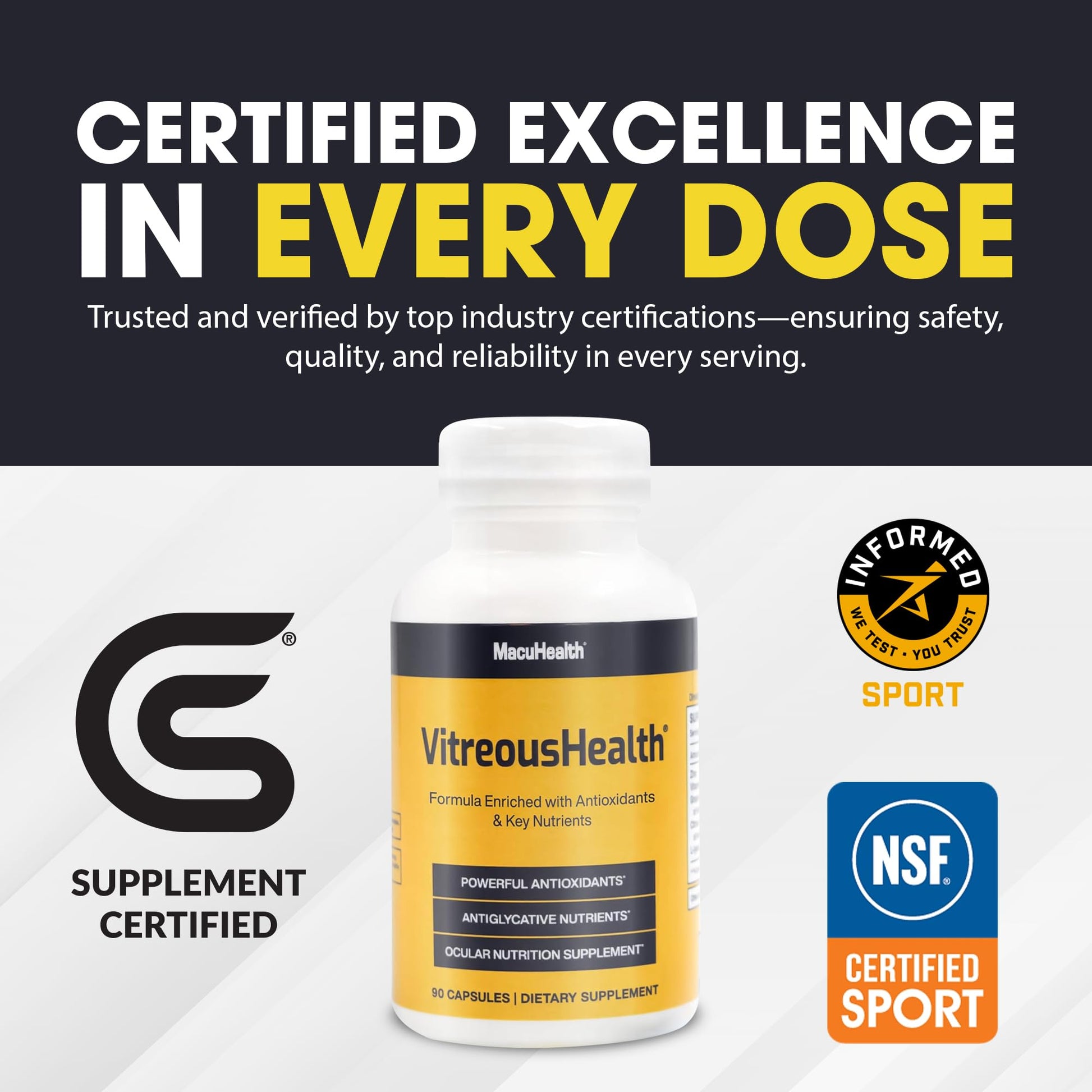 Macuhealth VitreousHealth Evidence-Based Eye Supplement - 90 Capsules Macuhealth Au supplements