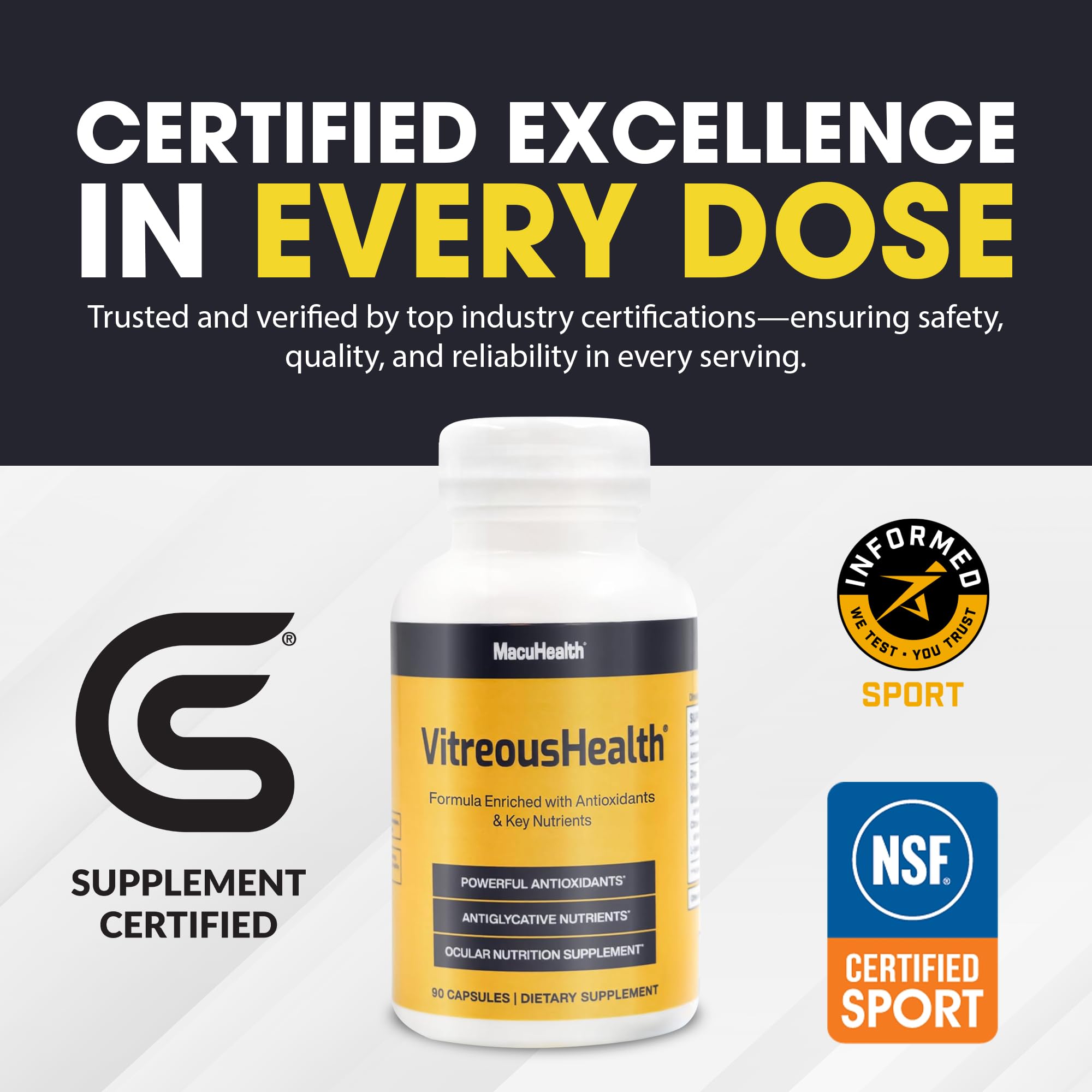 Macuhealth VitreousHealth Evidence-Based Eye Supplement - 90 Capsules Macuhealth Au supplements