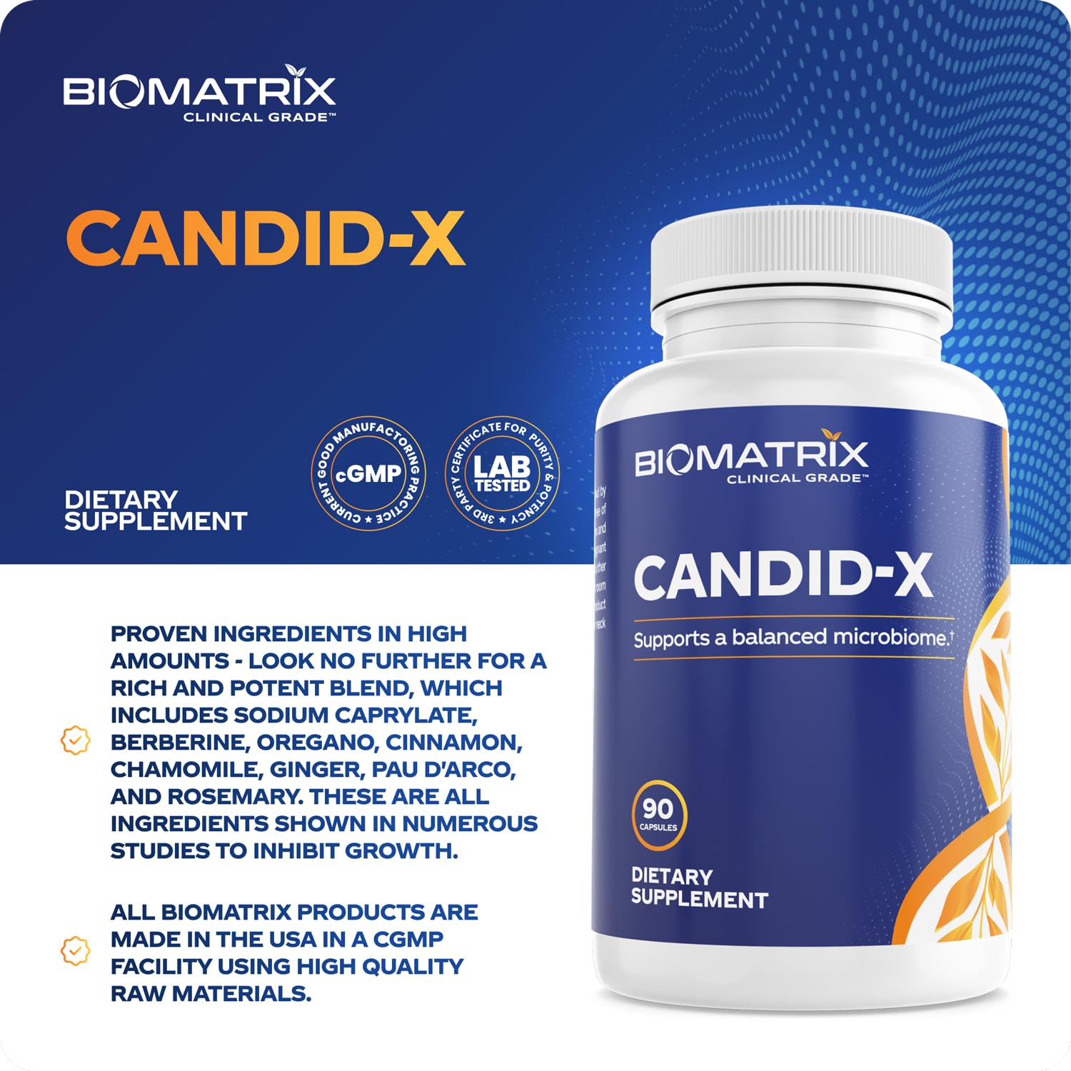 BioMatrix Candid-X Gut Cleanse with Berberine, Oregano, Sodium Caprylate, Chamomile, Ginger BioMatrix Au supplements