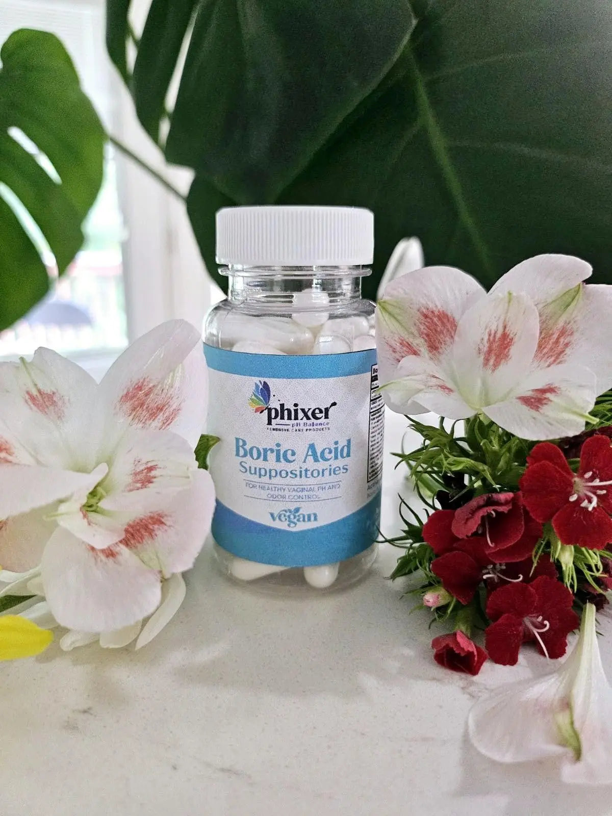 Phixer pH Balance - Vaginal Boric Acid Suppositories for Women - 20 Suppositories 600MG Each for Chronic Yeast Infections and Vaginal Odor - Vaginal Use Only - Made in USA Phixer pH Balance Au supplements