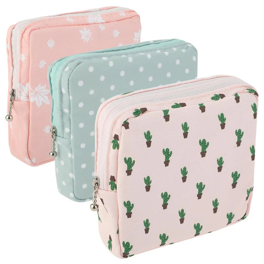 3Pcs Period Bag, Sanitary Pad Storage Bag Samll Period Pouch for Purse Cute Menstrual Period Bag AsterAU supplements