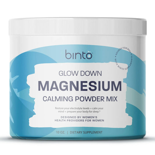 Binto Glow Down - Sleep Better & De-Stress with Our Berry Vanilla Magnesium Drink Mix, Made in USA, Sugar-Free, Preservative-Free, Gluten-Free Drink Mix (60 Day Supply) BintoAU supplements