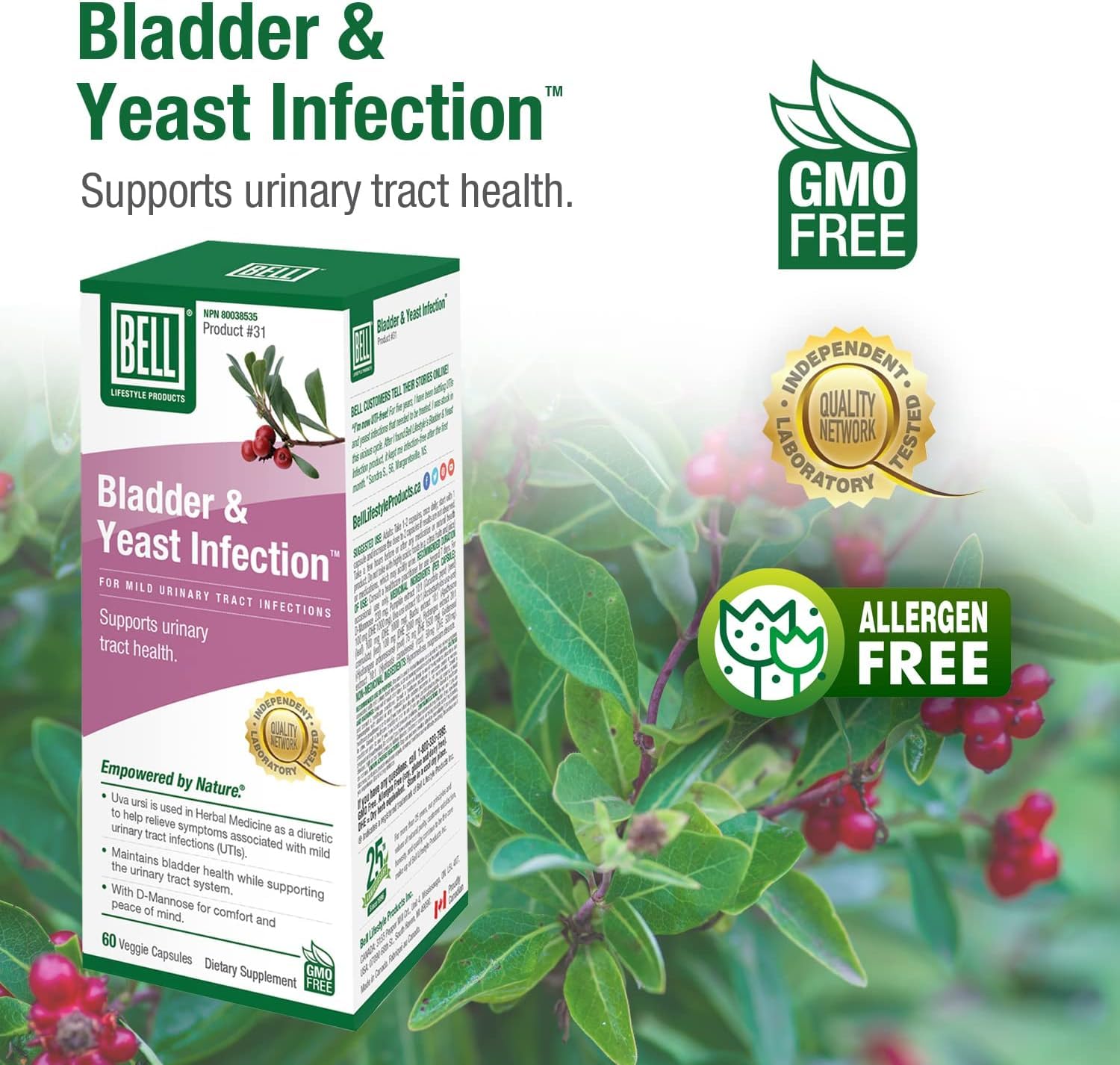 Bell Lifestyle Products Bladder Health and Yeast Balance - 60 Capsules Bell Au supplements