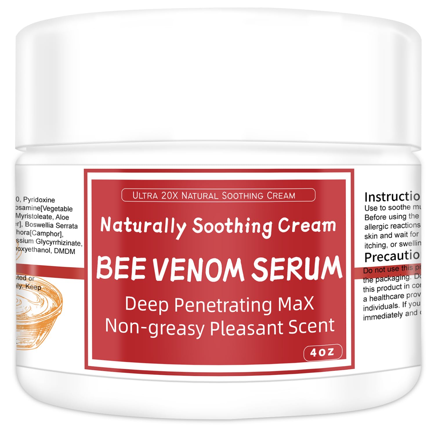 AEROMAXX Bee Venom Muscle & Joint Cream, 10X Ultra Strength Care Ointment, Natural Organic Formula, for Shoulder, Back, Neck, Hands, Knuckles, Elbows, Feet, Leg, Knees, Ankle, Adults, Seniors AEROMAXX Au supplements