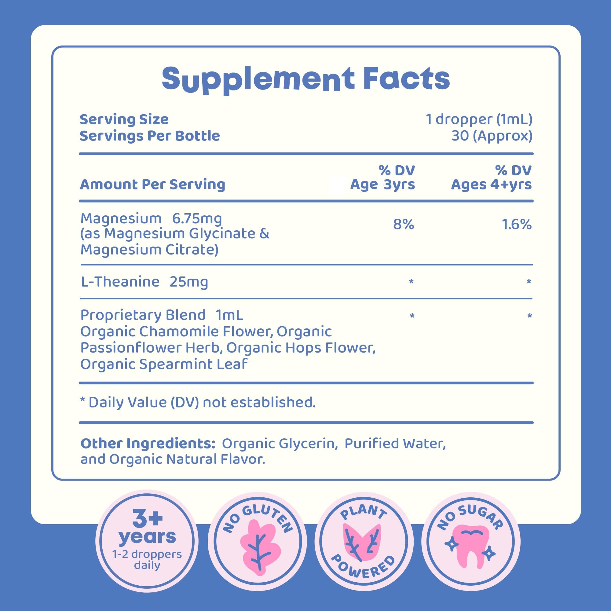 JoySpring Calmify Magnesium Glycinate for Kids | Liquid Magnesium with L-Theanine Supplement | Chamomile Extract & Passion Flower Extract | Sugar-Free Calm Drops | 1 fl oz (30 Servings) JoySpring Au supplements