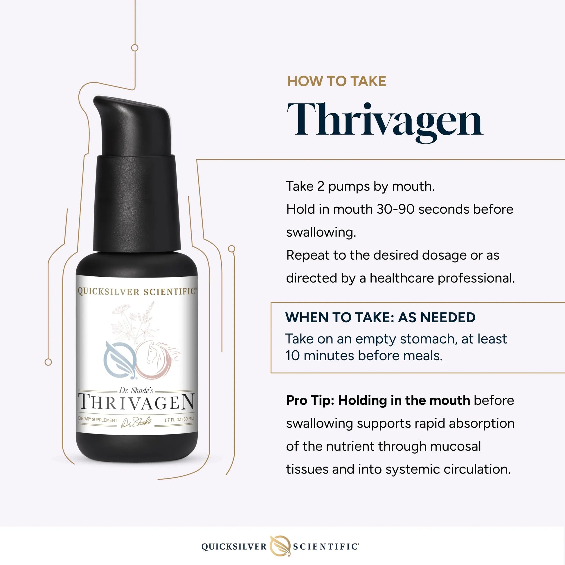 Quicksilver Scientific Thrivagen - Women's Health Supplement with 15 Energy, Hormone Balance & Adrenal Support Botanicals - Adaptogenic Herbs with Shatavari, Rhodiola & Maca Root (1.7oz / 50ml) Quicksilver Scientific Au supplements