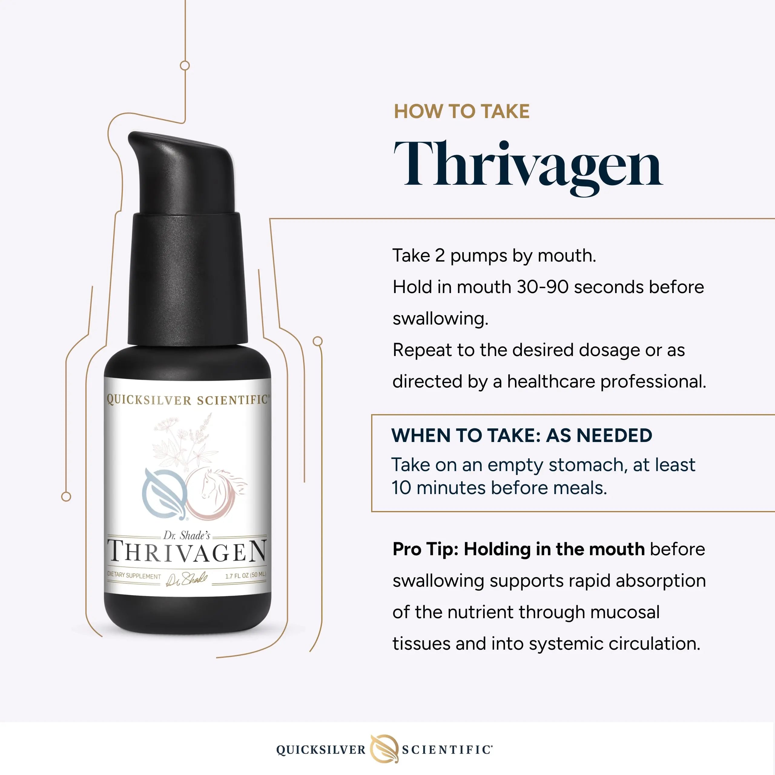 Quicksilver Scientific Thrivagen - Women's Health Supplement with 15 Energy, Hormone Balance & Adrenal Support Botanicals - Adaptogenic Herbs with Shatavari, Rhodiola & Maca Root (1.7oz / 50ml) Quicksilver Scientific Au supplements