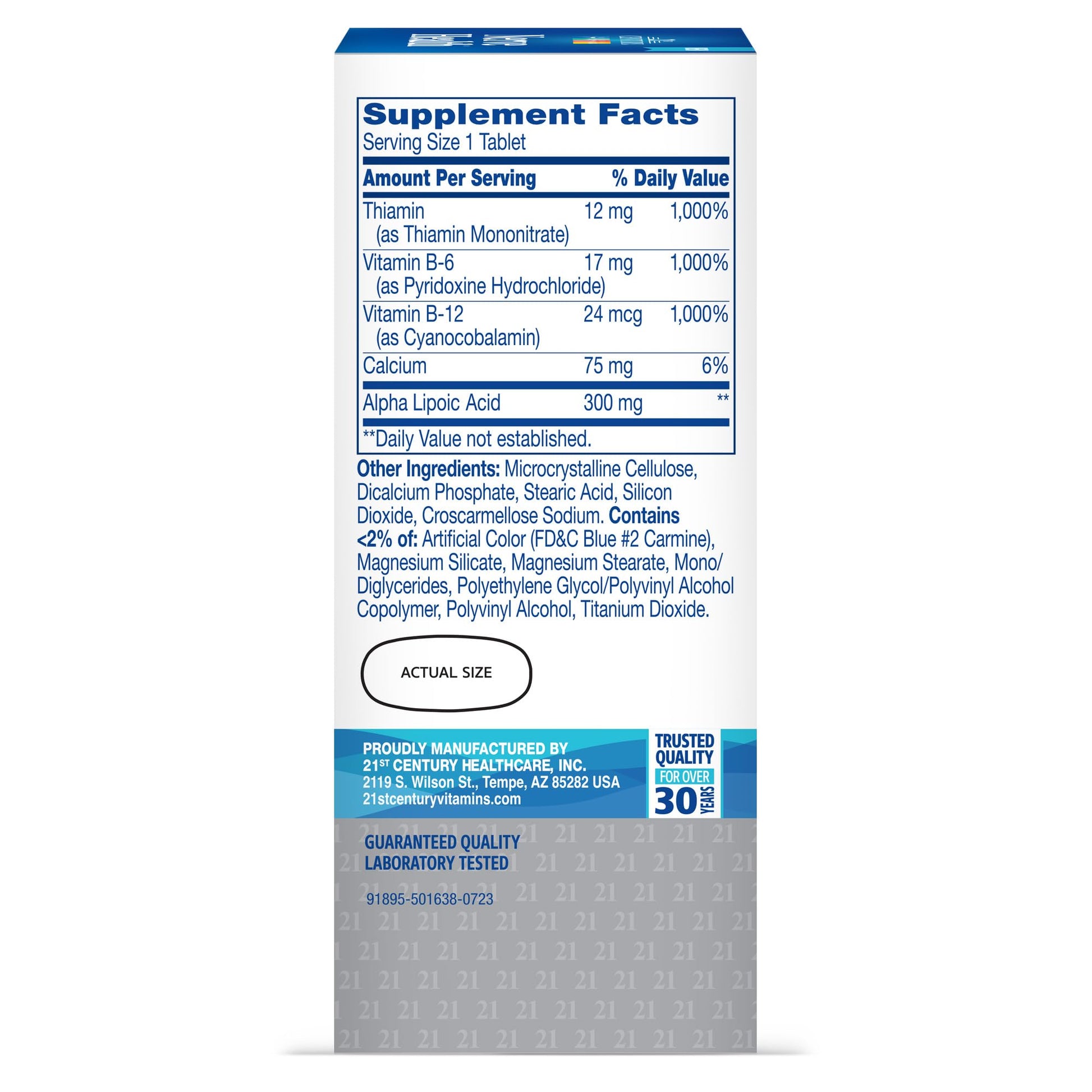 21st Century Nerve Health Tablets (30 Count), Alpha Lipoic Acid 300mg, B1, B6, & B12 Vitamins for Nerve Function Support, Antioxidant ALA Supplement, Gluten Free. Non-GMO, & Vegan 21st Century Au supplements