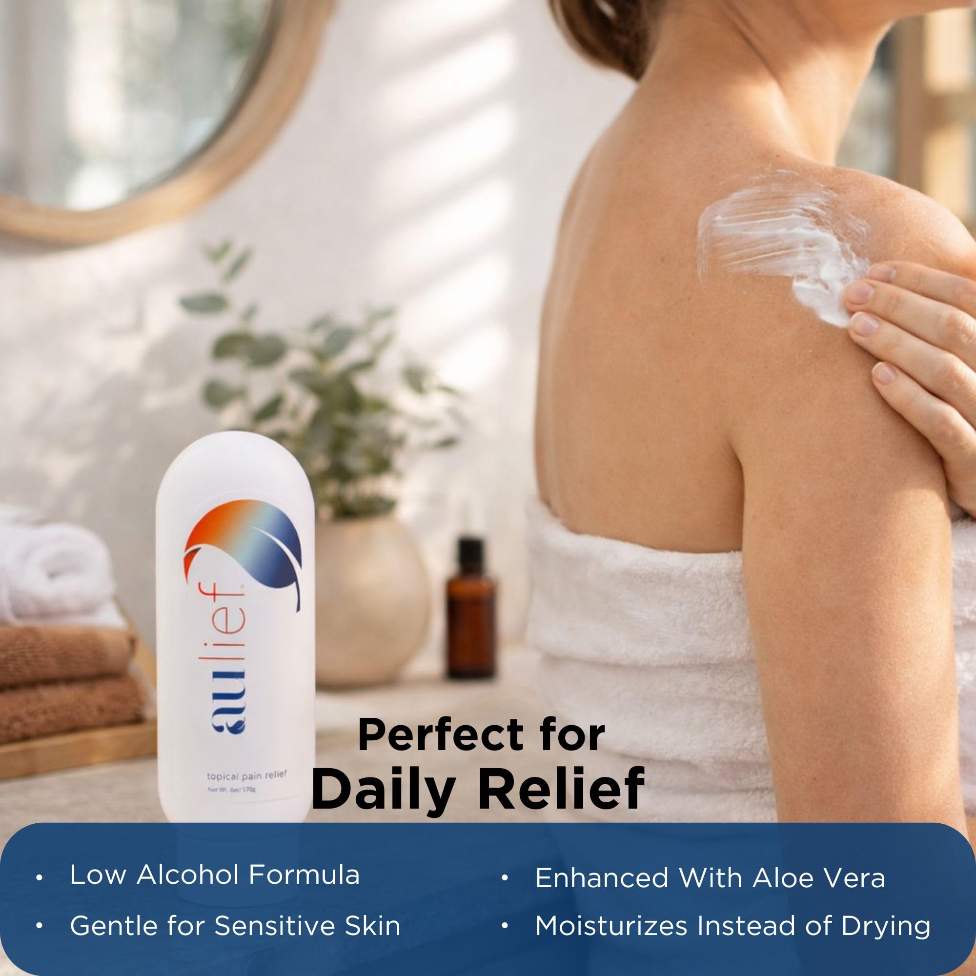 China-Gel Aulief Pain Relief Cream Arthritis & Muscle Rub for Sore Muscles & Joint Pain, Neck, Knee & Back Aches, Premium Mint Green Topical Gel, 6 oz Tottle China-Gel Au supplements
