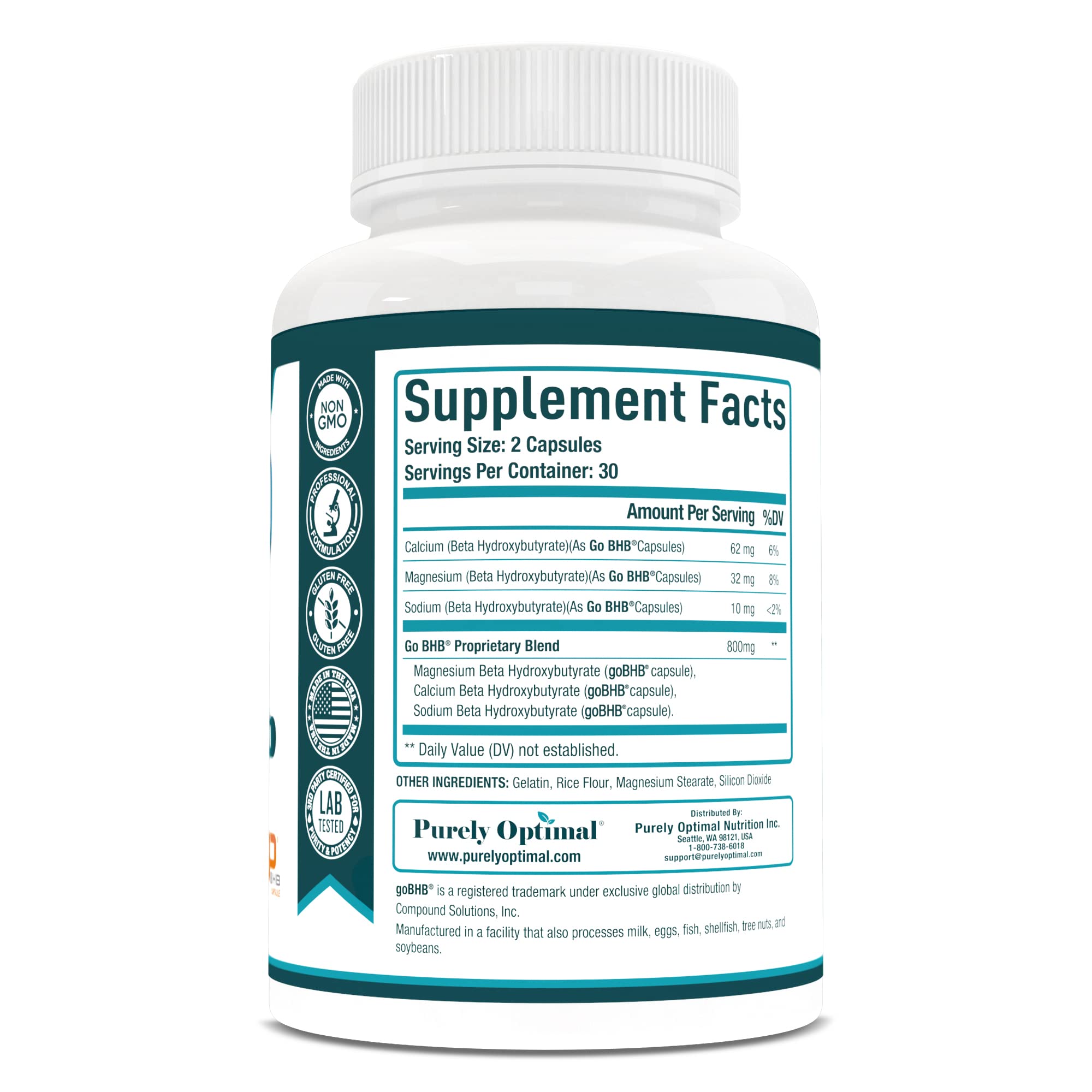 Purely Optimal Keto BHB Exogenous Ketones Supplement - Keto Diet Pills for Ketosis Purely Optimal Au supplements