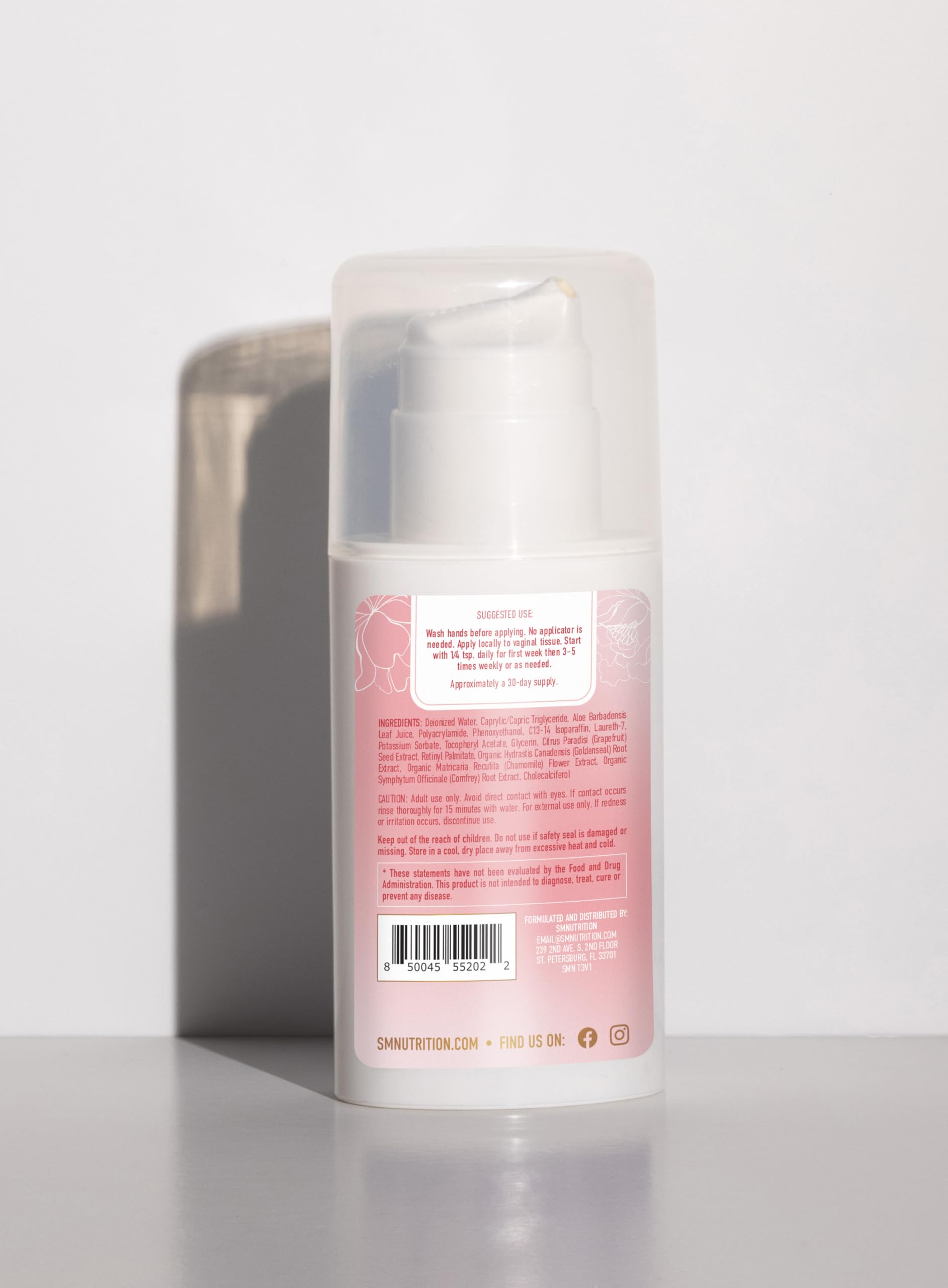 Vulva Rescue Moisturizer Cream | 3oz. PUMP | Soothes Vaginal Itch & Dryness | No Estrogen or Fragrance SMNutrition Au supplements