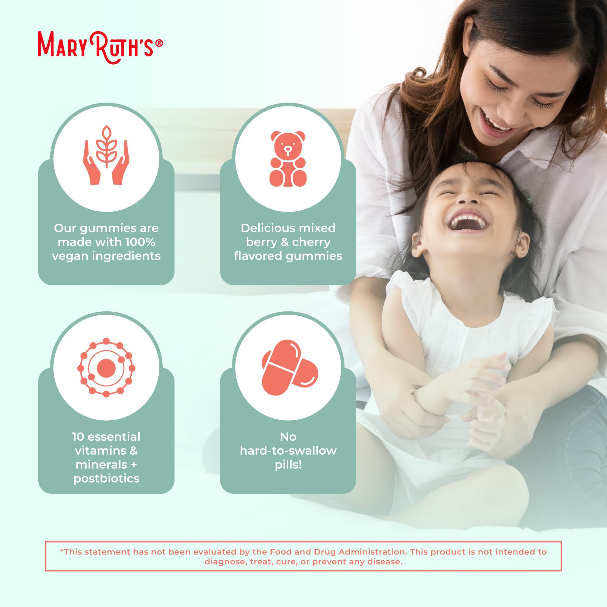 MaryRuth Organics Toddler Multivitamin Gummies + Postbiotics | USDA Organic | Vitamins for Kids Ages 2+ | Immune Support | Vitamin C | Vitamin D3 | Vitamin A | Zinc | Vegan | Non-GMO | 60 Servings MARYRUTH'S Au supplements