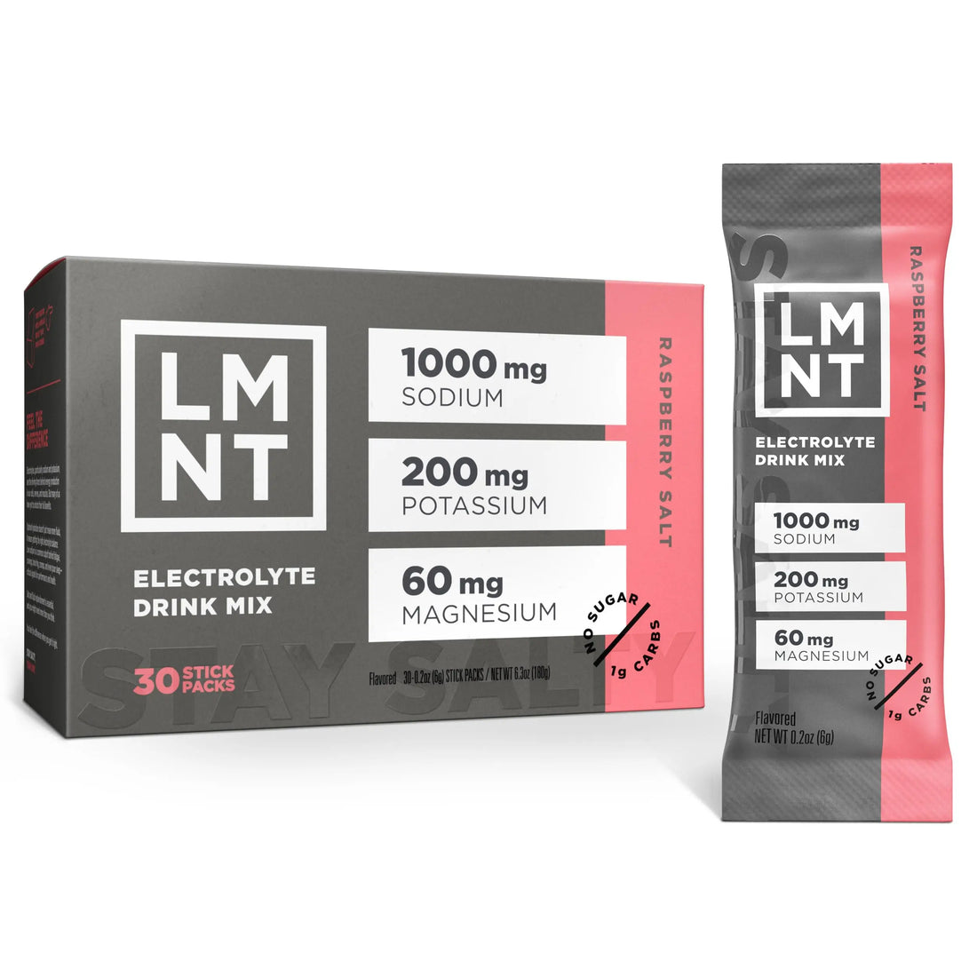 LMNT Zero Sugar Electrolytes - Raspberry Salt | Drink Mix | 30-Count Drink LMNT Au supplements