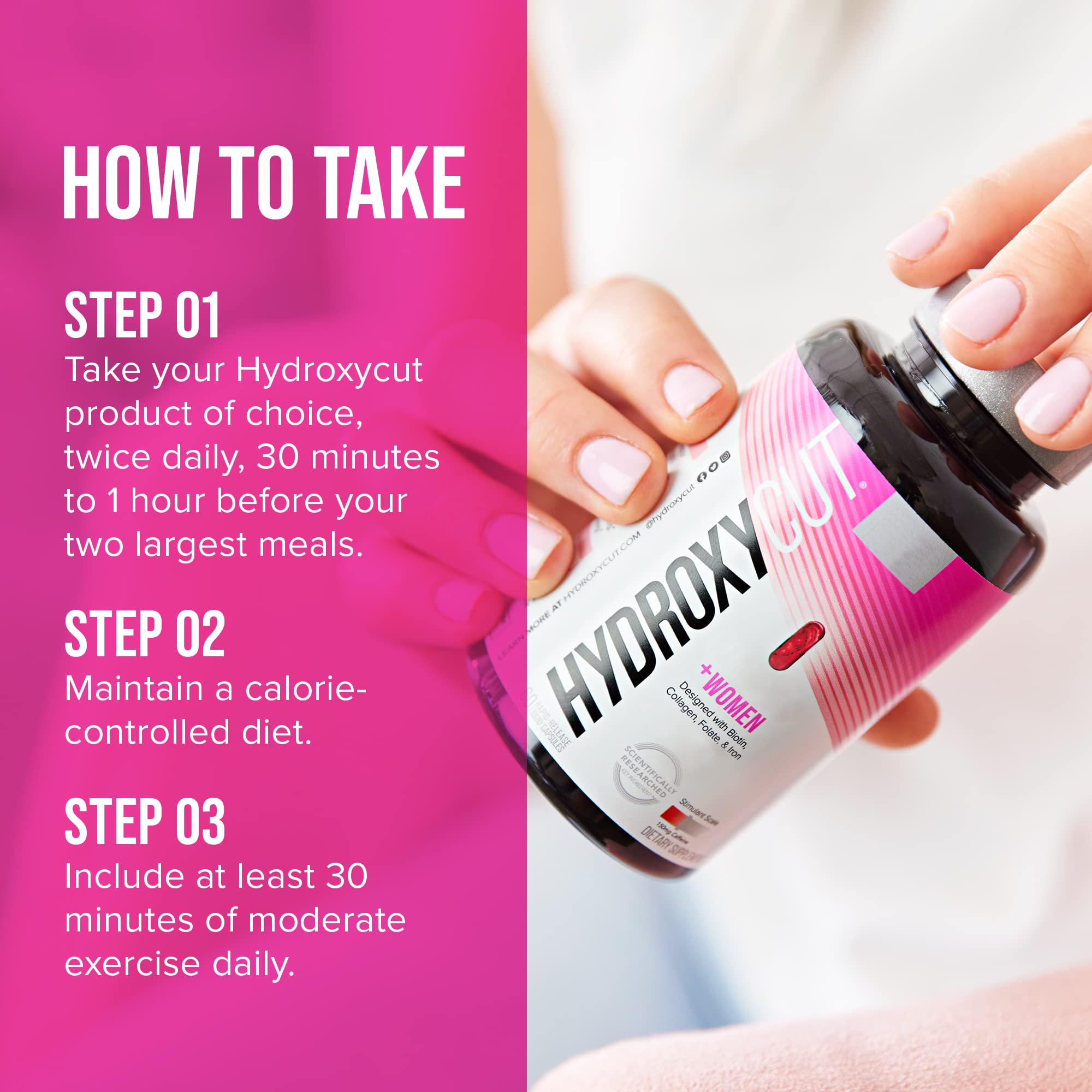 Hydroxycut + Women Pills with Biotin & Collagen | Hair Nails and Skin Vitamins | Iron Supplement Hydroxycut Au supplements