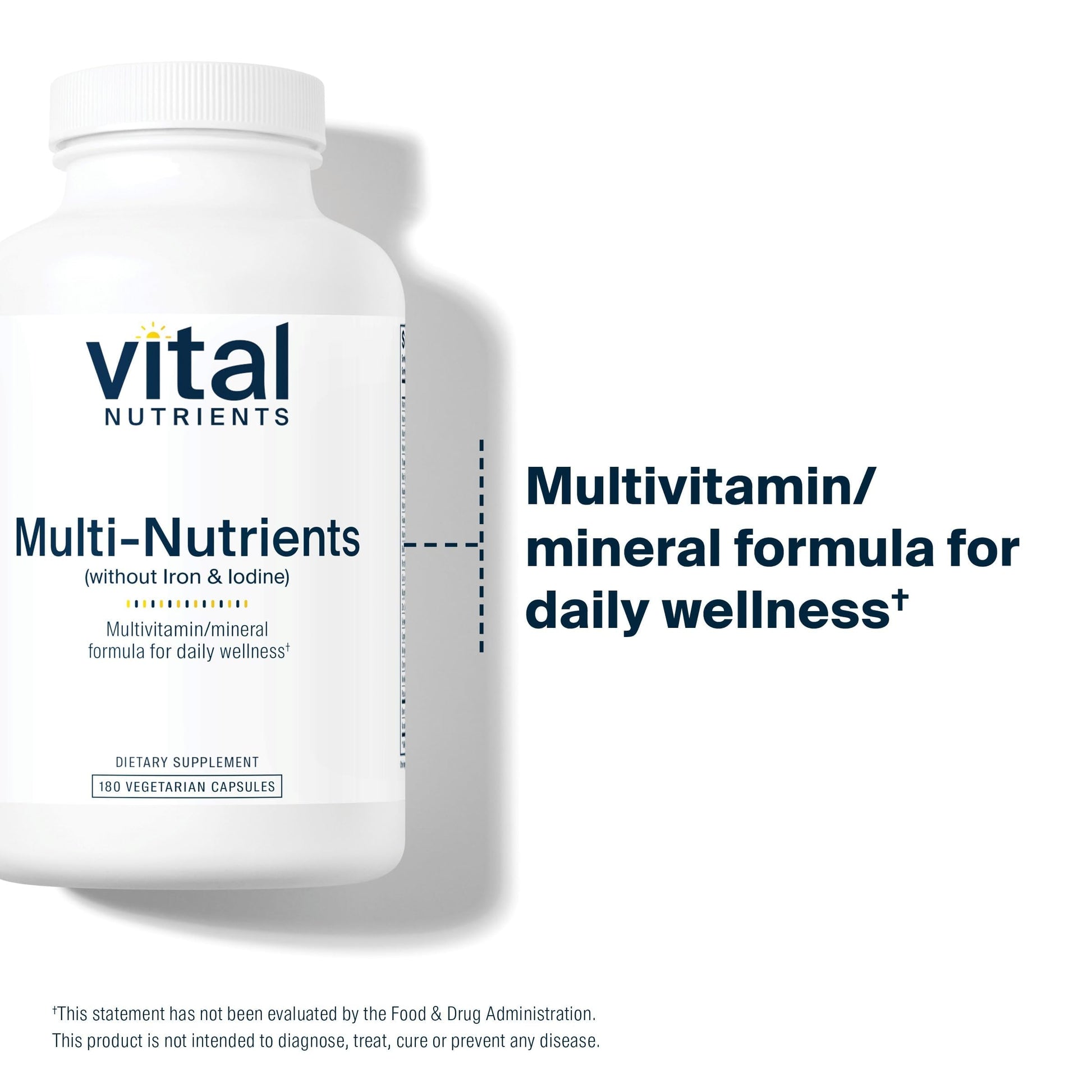 Vital Nutrients Multi-Nutrients (No Iron or Iodine) - Comprehensive Vegetarian Daily Multivitamin and Mineral Formula with Potent Antioxidants* - Gluten, Dairy, Soy Free - Non-GMO - 180 Capsules Vital Nutrients Au supplements