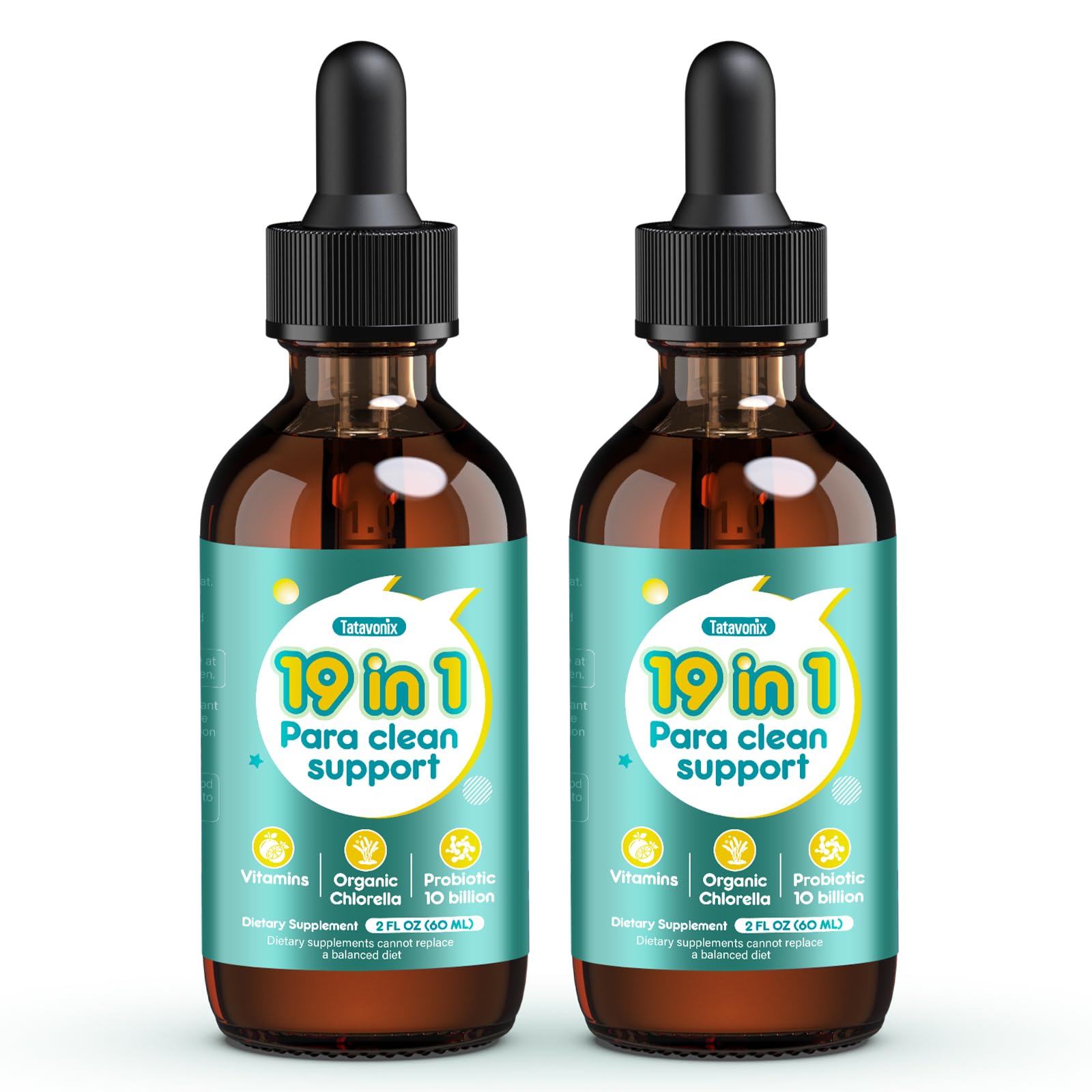Tatavonix 19 in 1 Herbal Gut Cleanse Drops – Wormwood, Black Walnut, Chlorella 250mg, 10B Probiotics, Clove & Oregano – Liquid Detox Support for Adults & Kids, Alcohol-Free, 4oz Tatavonix Au supplements