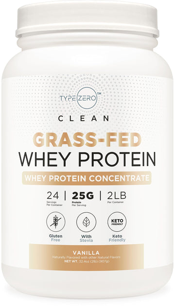 Type Zero Grass Fed Whey Protein Concentrate Powder (Vanilla, 2LBS) - Gluten Free Type Zero Au supplements