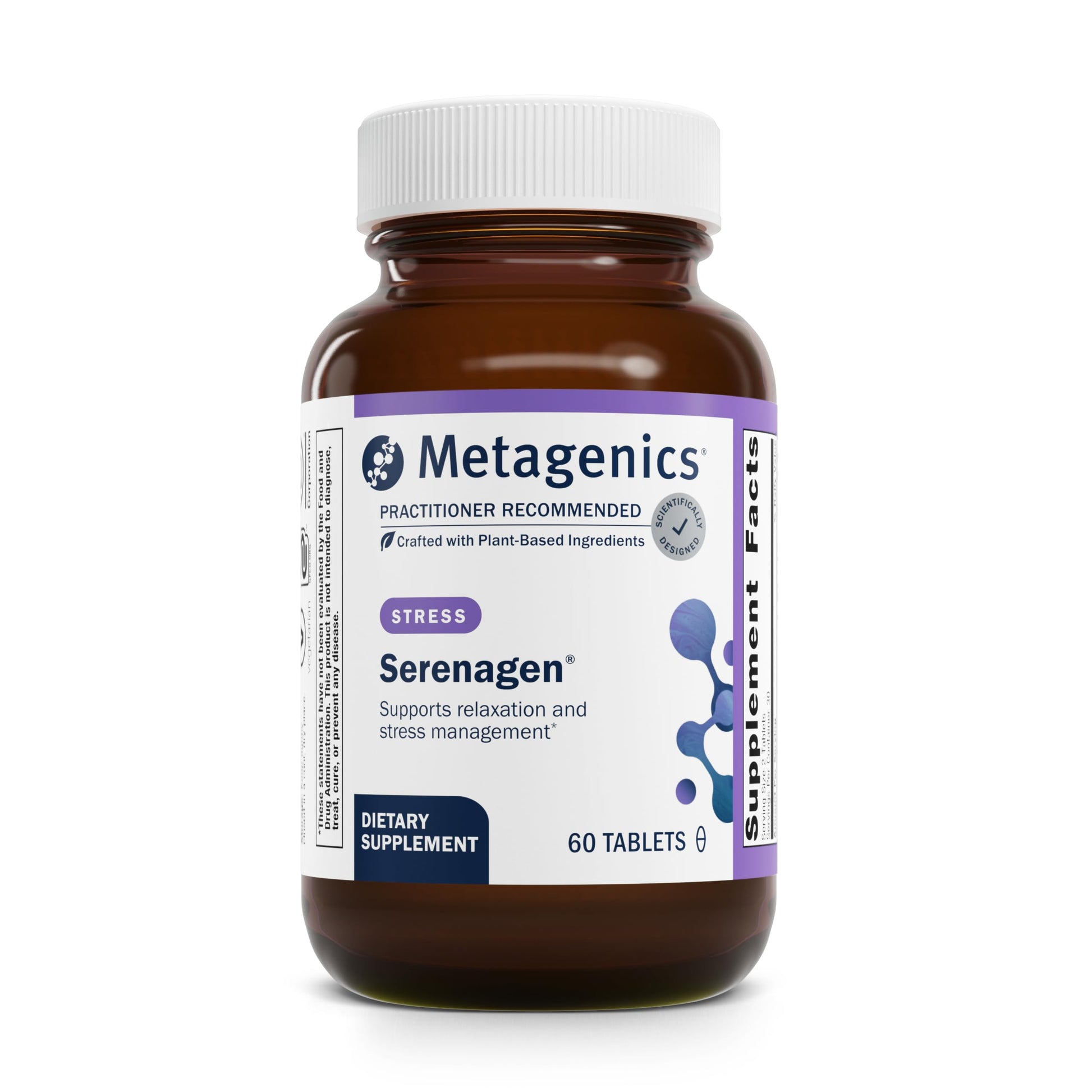 Metagenics Serenagen Supplement - Herbal Stress Management with Asian Ginseng & Chinese Herbs - Supports Calm, Focus, Energy & Sleep* - Non-GMO, Gluten-Free, Vegetarian - 60 Tablets Metagenics Au supplements