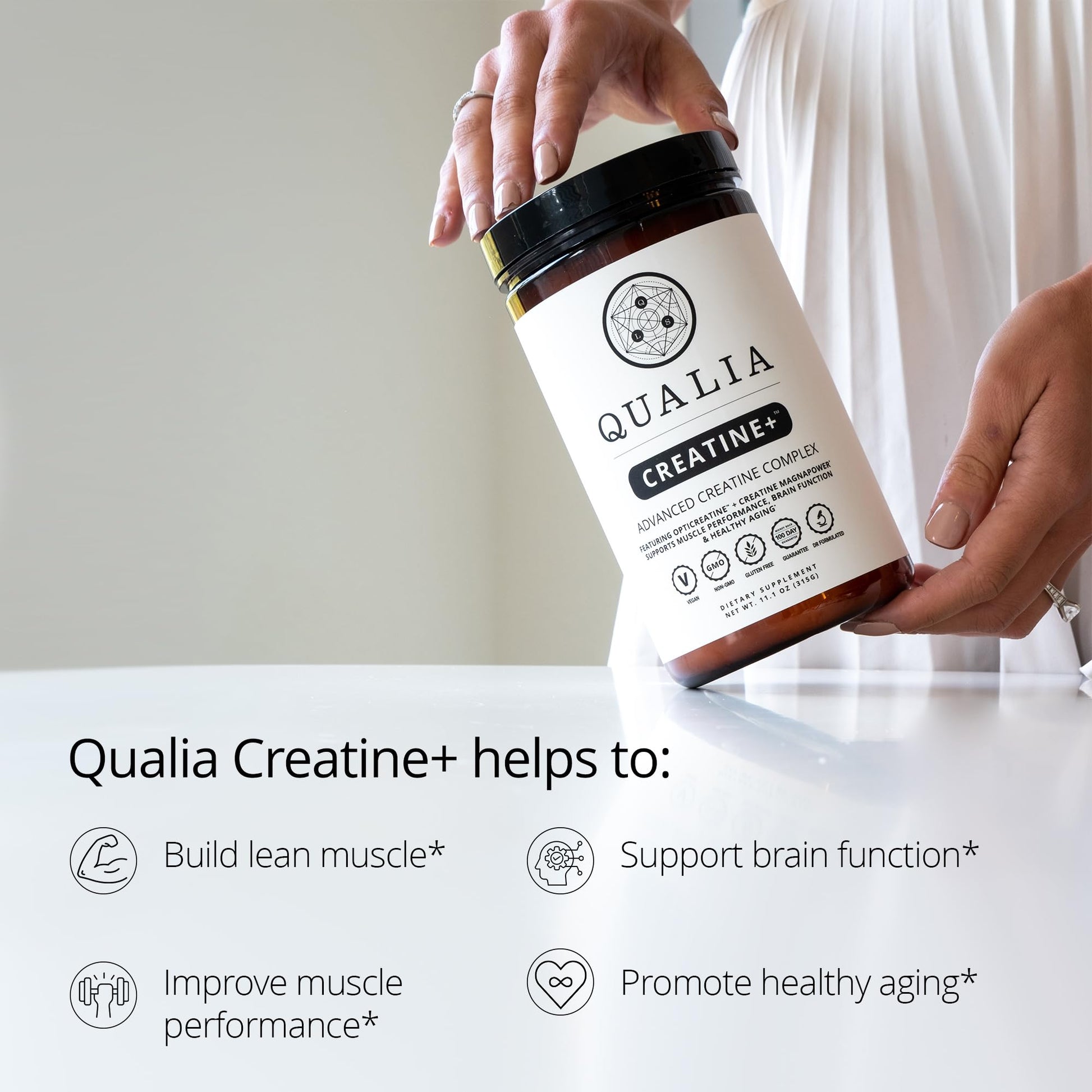 Qualia Creatine | Advanced Creatine Complex | 2 Sources + Magnesium | Optimized Absorption | Muscle Performance, Brain Function, & Healthy Aging QUALIA LIFE SCIENCES Au supplements