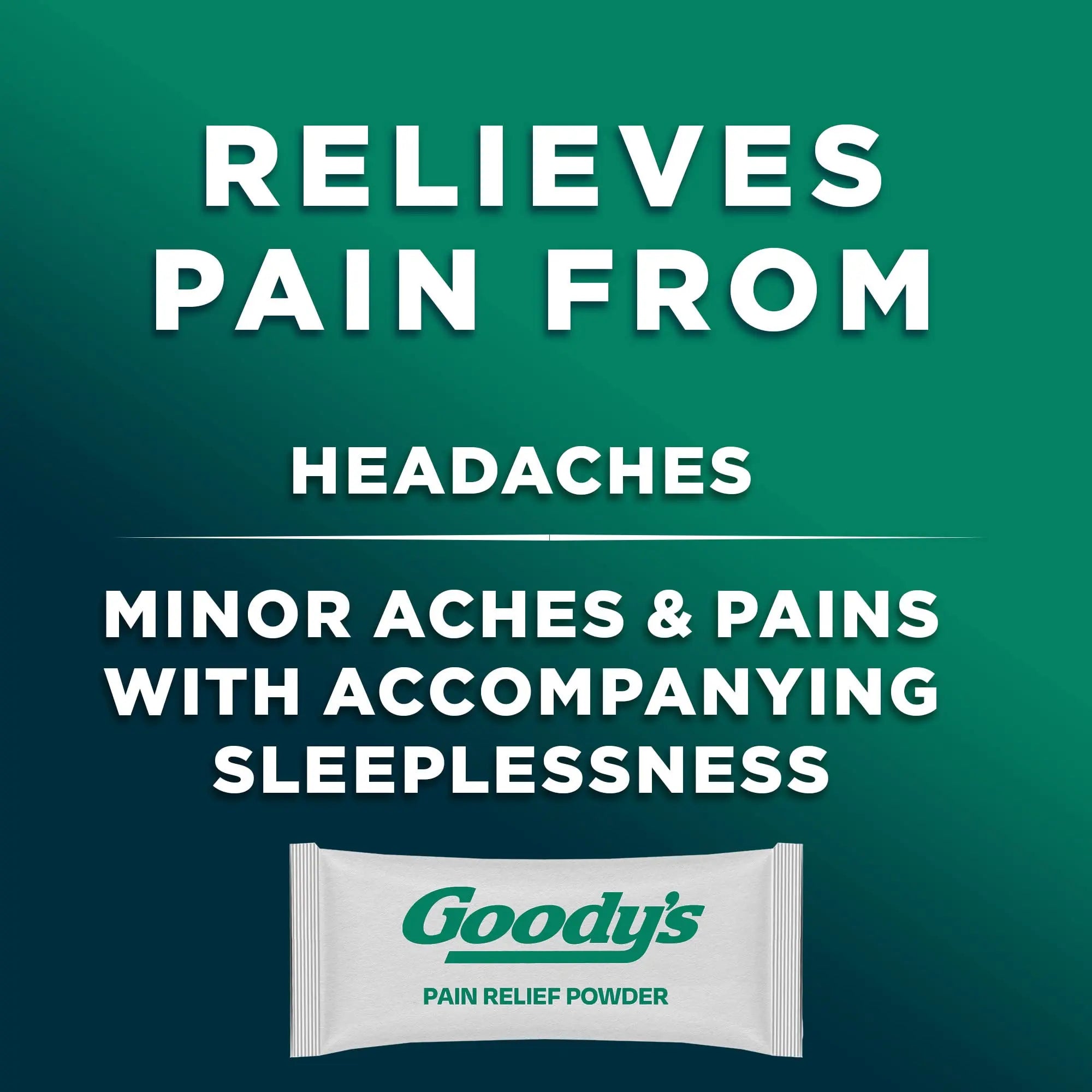 Goody's Nighttime Powder, Pain Reliever & Sleep Aid with Acetaminophen & Diphenhydramine Citrate, Caffeine Free, 16 Count Goody's Au supplements