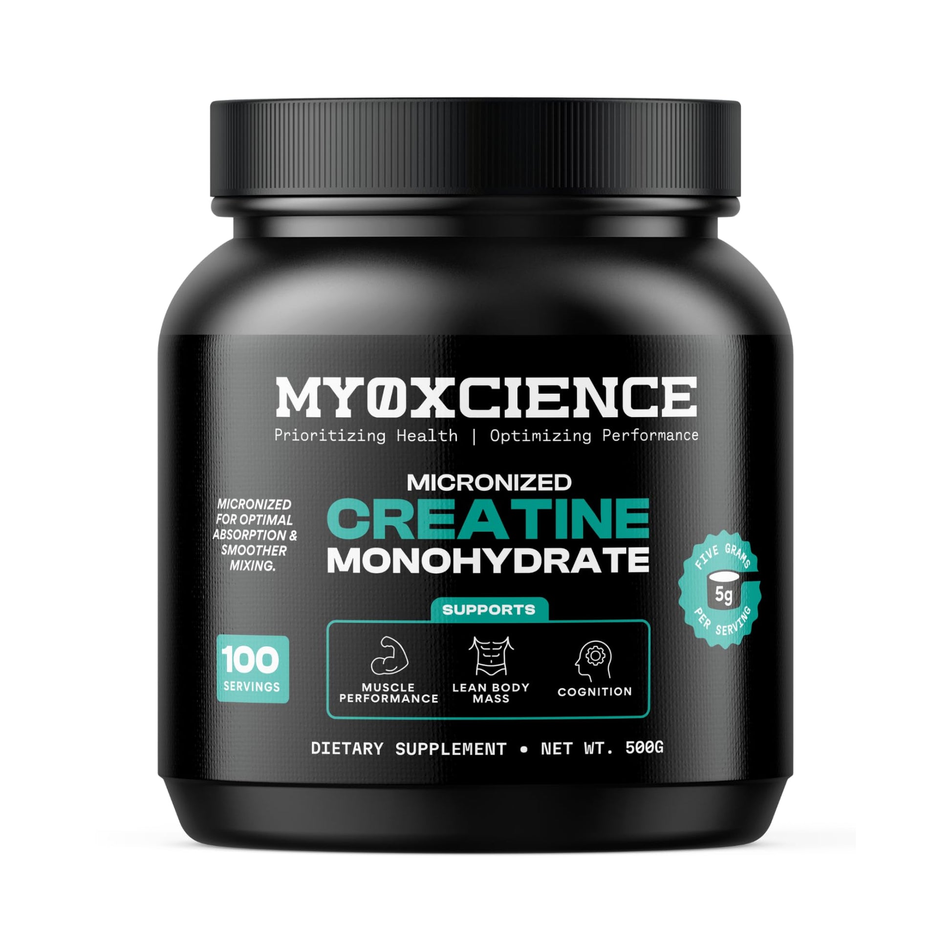 MYOXCIENCE Micronized Creatine | Supports Muscle Performance, Lean Body Mass, & Cognition | 100 Servings MYOXCIENCE Au supplements
