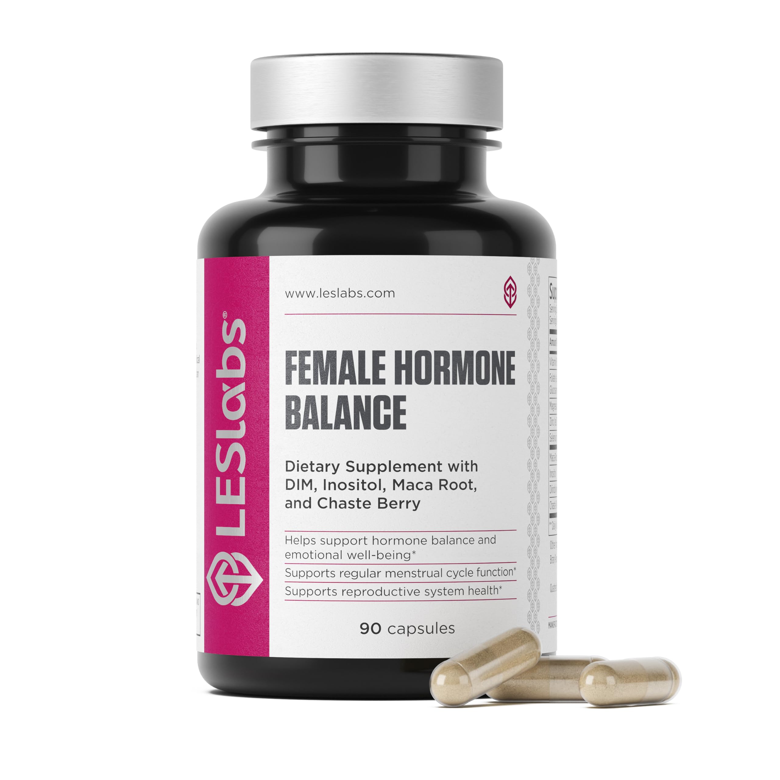 LES Labs Female Hormone Balance Supplement – Hormone Support for Women with Inositol, DIM, Vitex, Chaste Tree, Vitamin B6 & Folate – Menstrual Cycle & Fertility Support – 90 Capsules – Non-GMO LES Labs Au supplements