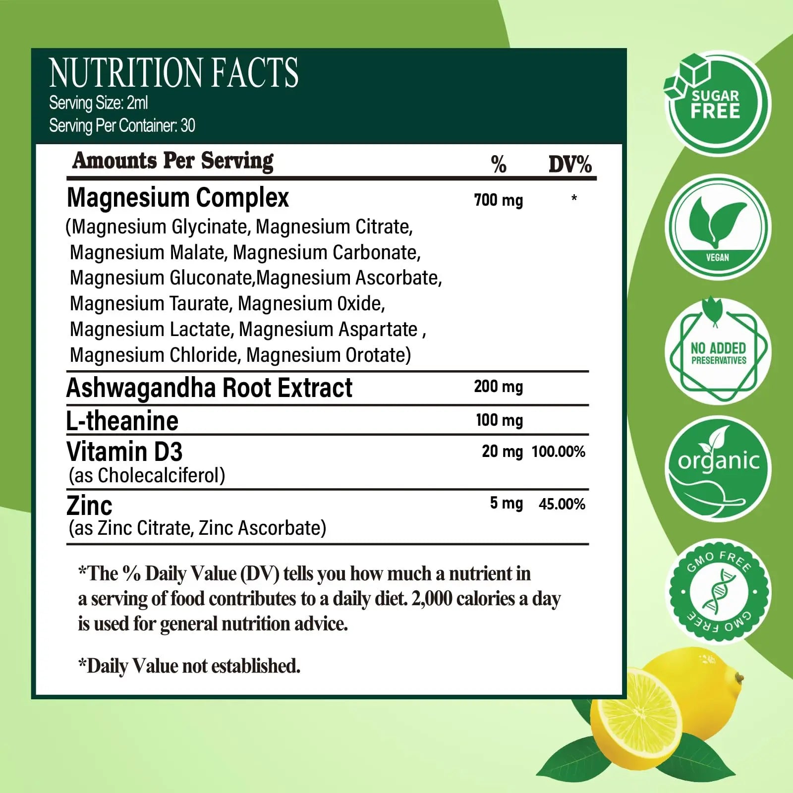 12-in-1 Magnesium Complex Liquid Drops, Chelated Magnesium Citrate Glycinate Taurate Malate Aspartate w. Ashwagandha Theanine D3 & Zinc for Relaxation Sleep Immune Health & Muscle Function丨Women Men. Vita PLynxera Au supplements
