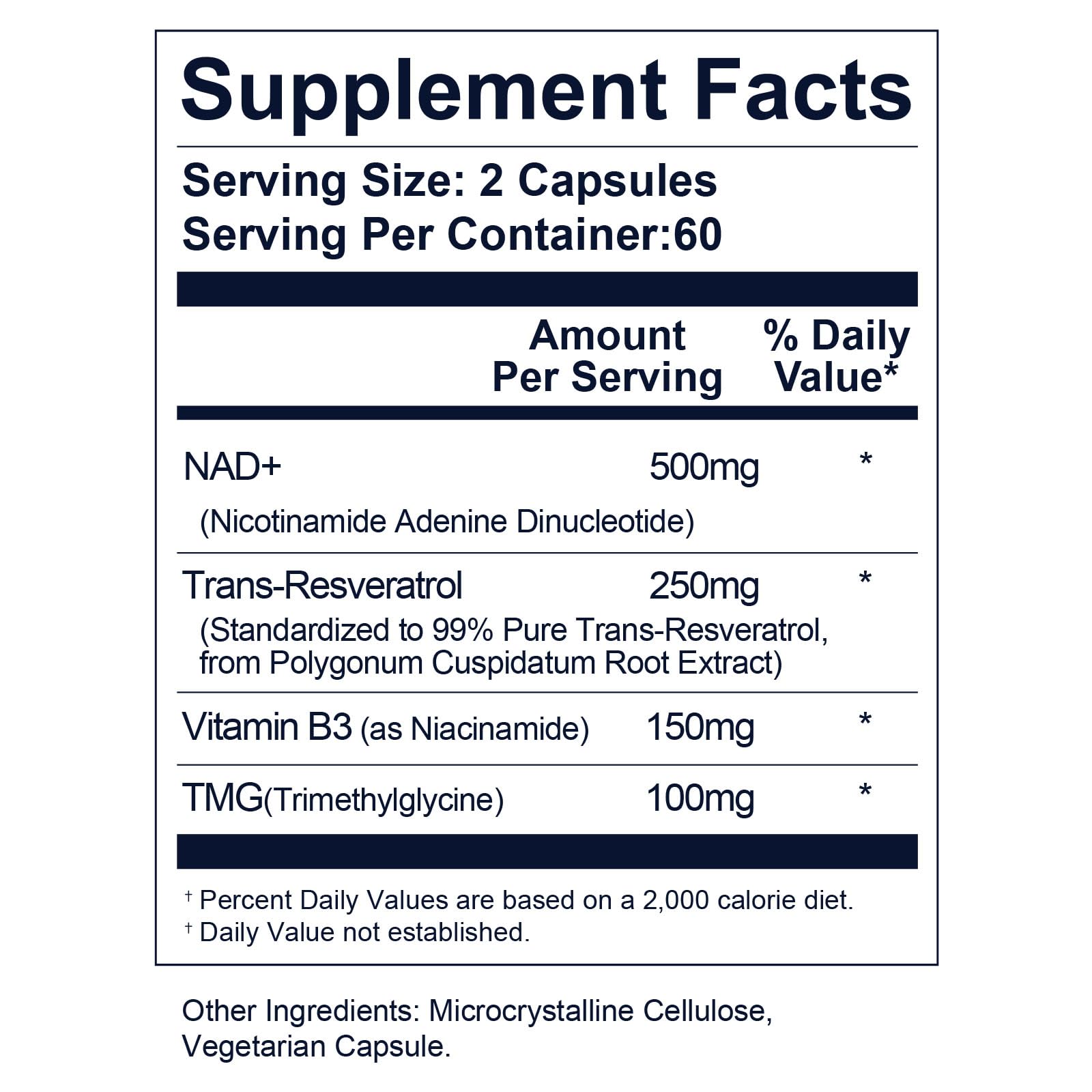 Life Nutrition NAD+ Supplement 1000 mg - 120 Capsules True NAD+ & Resveratrol, NMN Alternative Supports Anti-Aging, Cellular Energy & Repair, Metabolism & Brain Boost for Men & Women Life Nutrition Au supplements