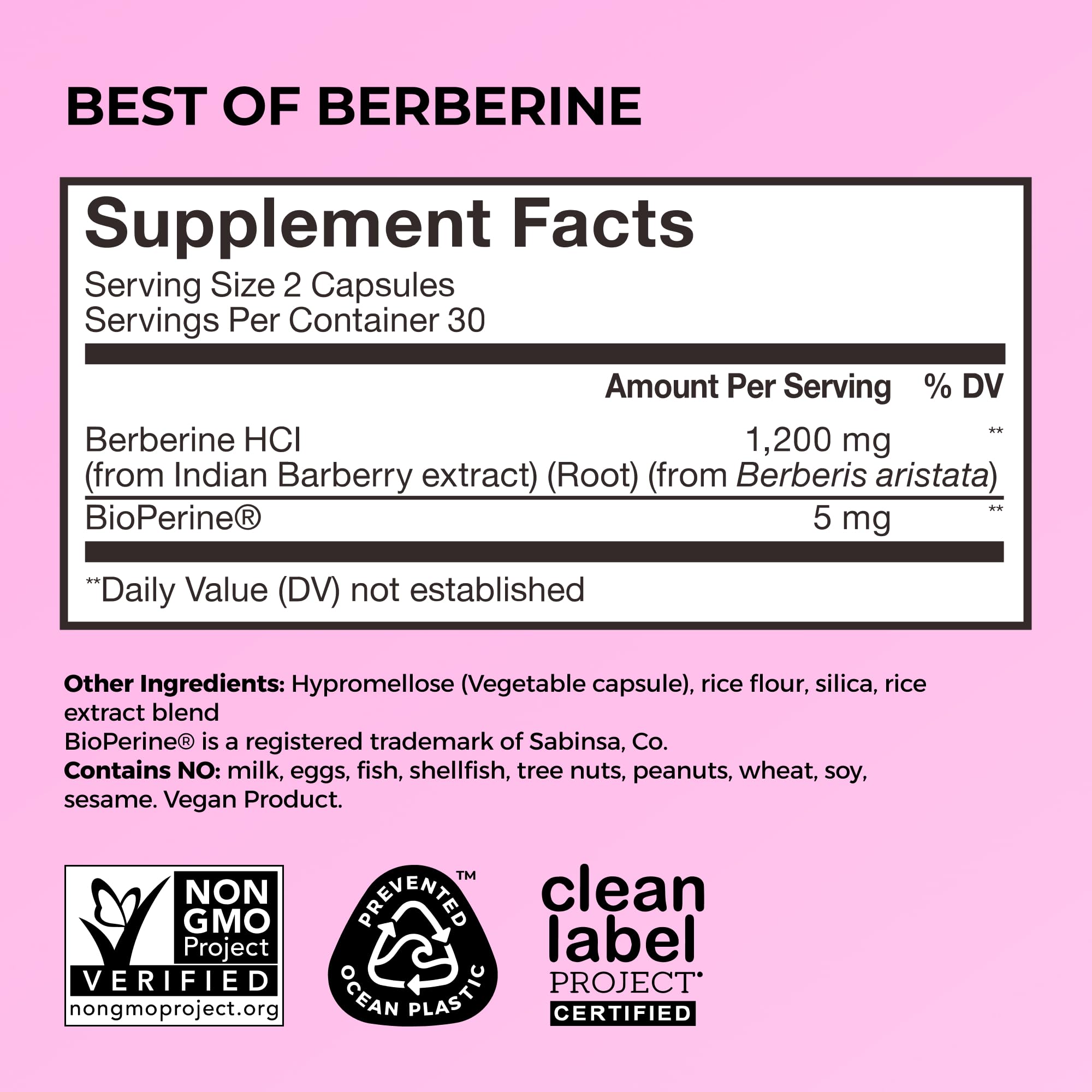 HUM Best of Berberine Supplement 1200mg, Pure Potency for Metabolic Wellness, Gut Health, Pure Berberine Supplements Enhanced with BioPerine for Maximum Absorption, 60 Capsules HUM Au supplements
