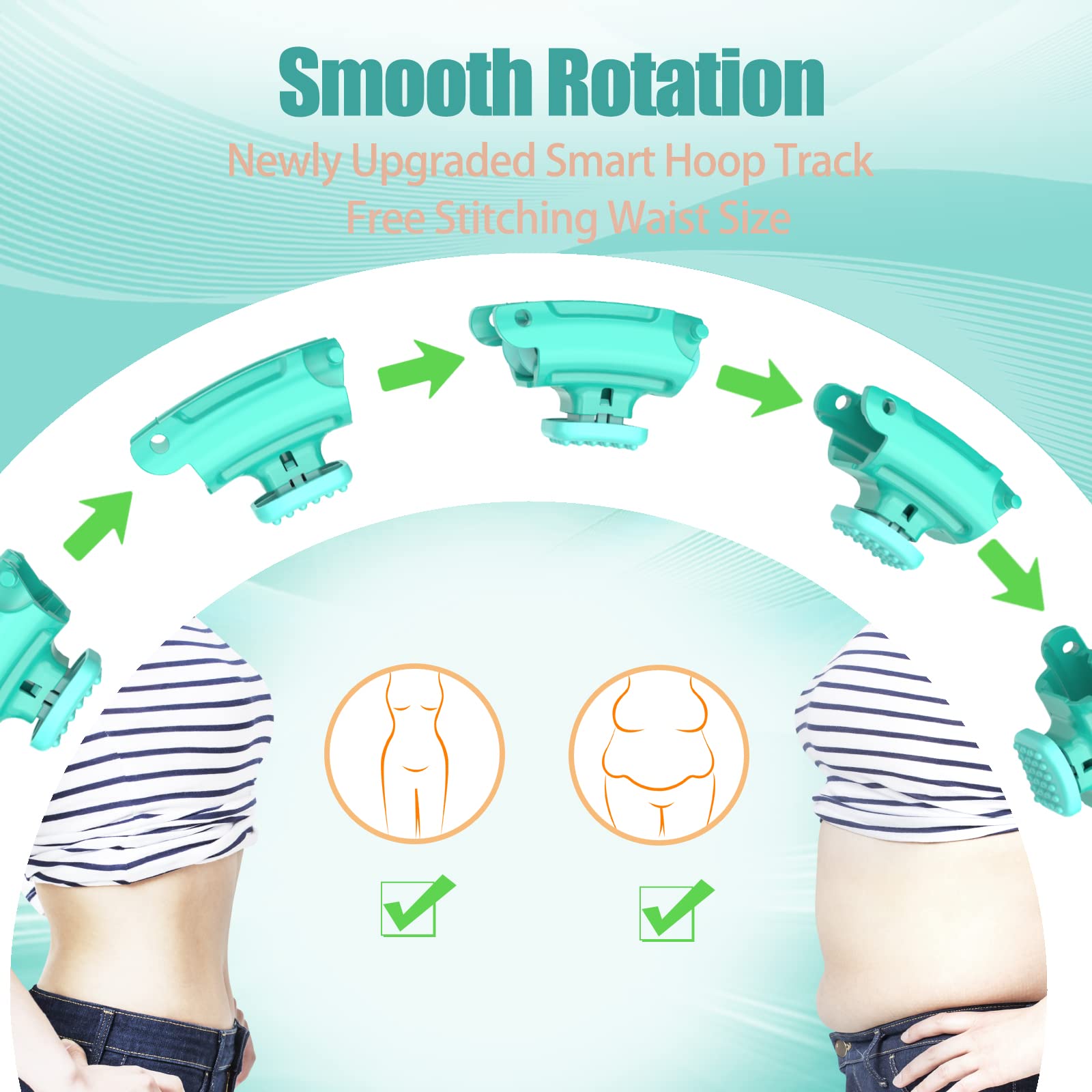 OurStarry 32 Knots Weighted Workout Hoop Plus Size, Smart Waist Exercise Ring OurStarry Au supplements